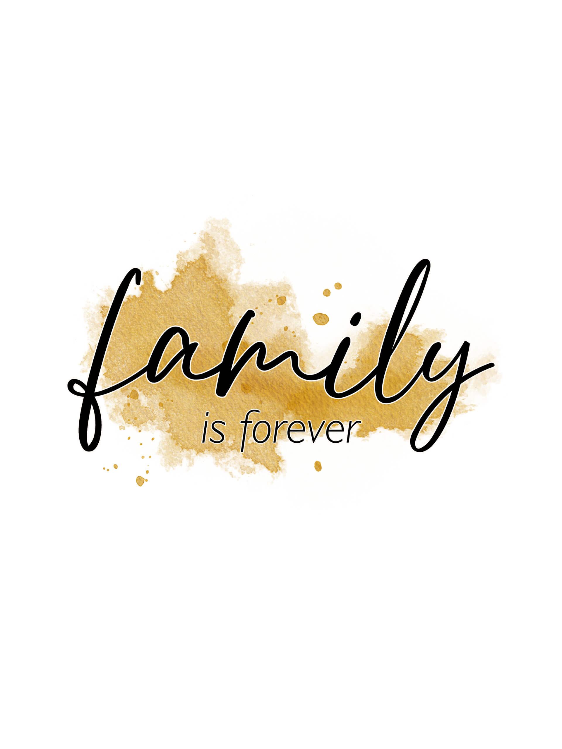 Poster Family is Forever met eigen namen