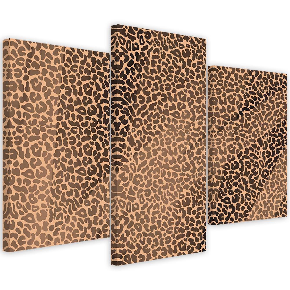 3 stykke lærredsprint, Leopard Leopard Pels Patches Mønster
