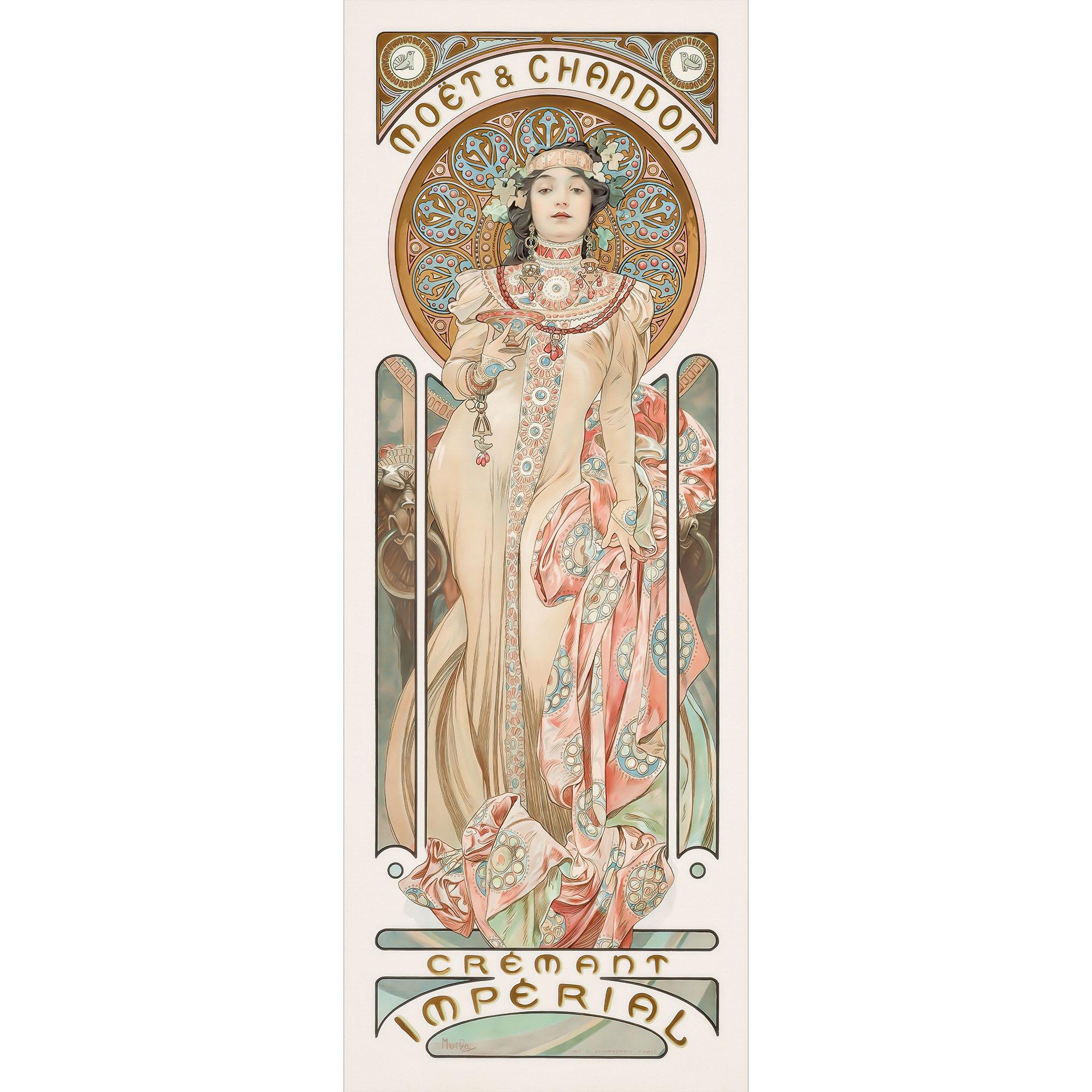 Mucha - Moët en Chandon: Dry Imperial Fotobehang
