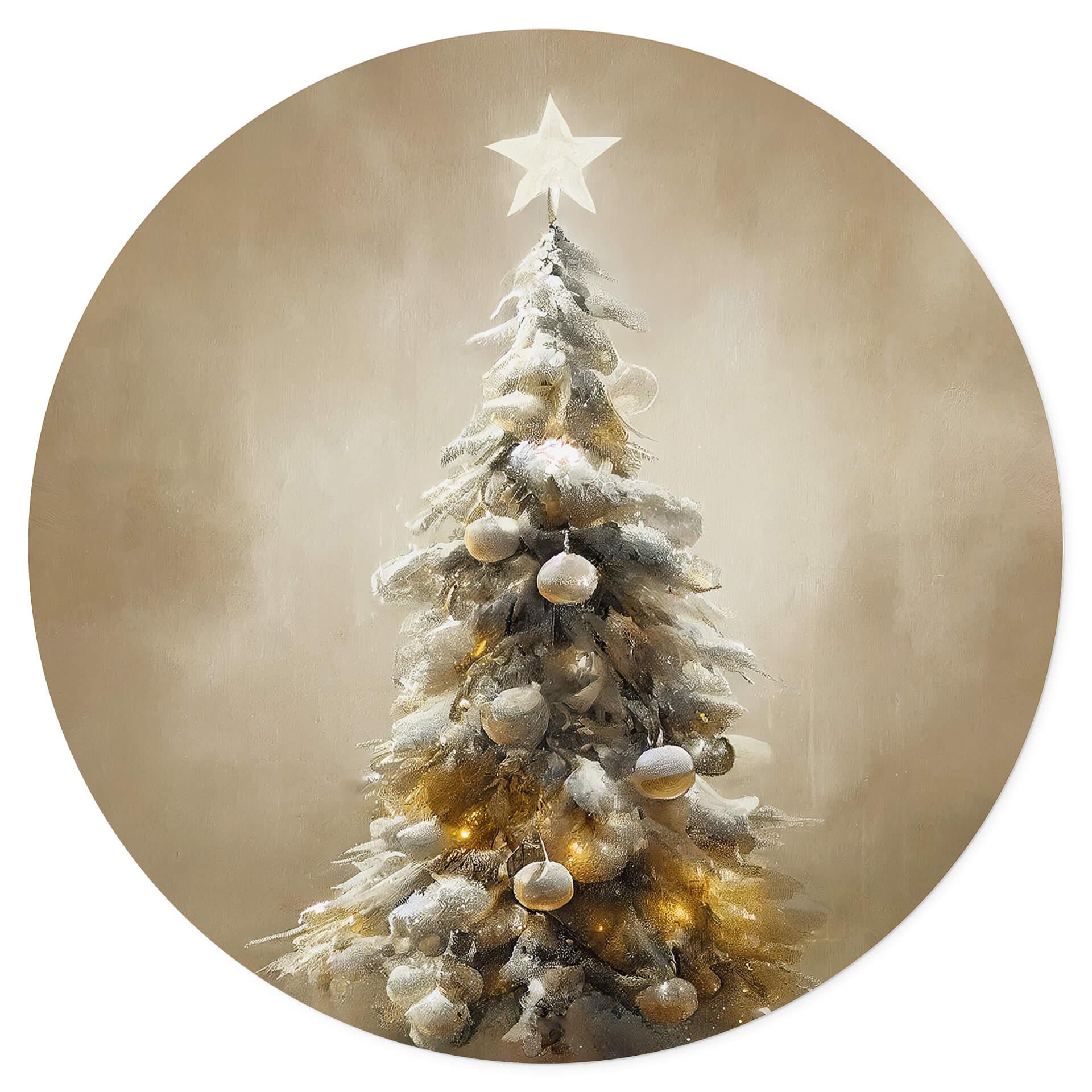 Muursticker Treechild - Golden Christmas Tree