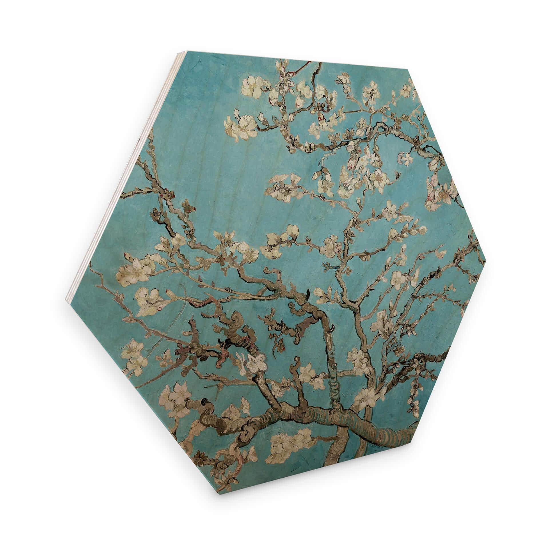 Hexagon Hout van Gogh - Amandelbloesem