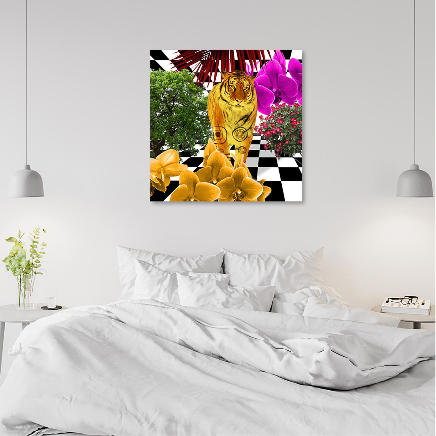 Canvasbillede, Farverige tigre