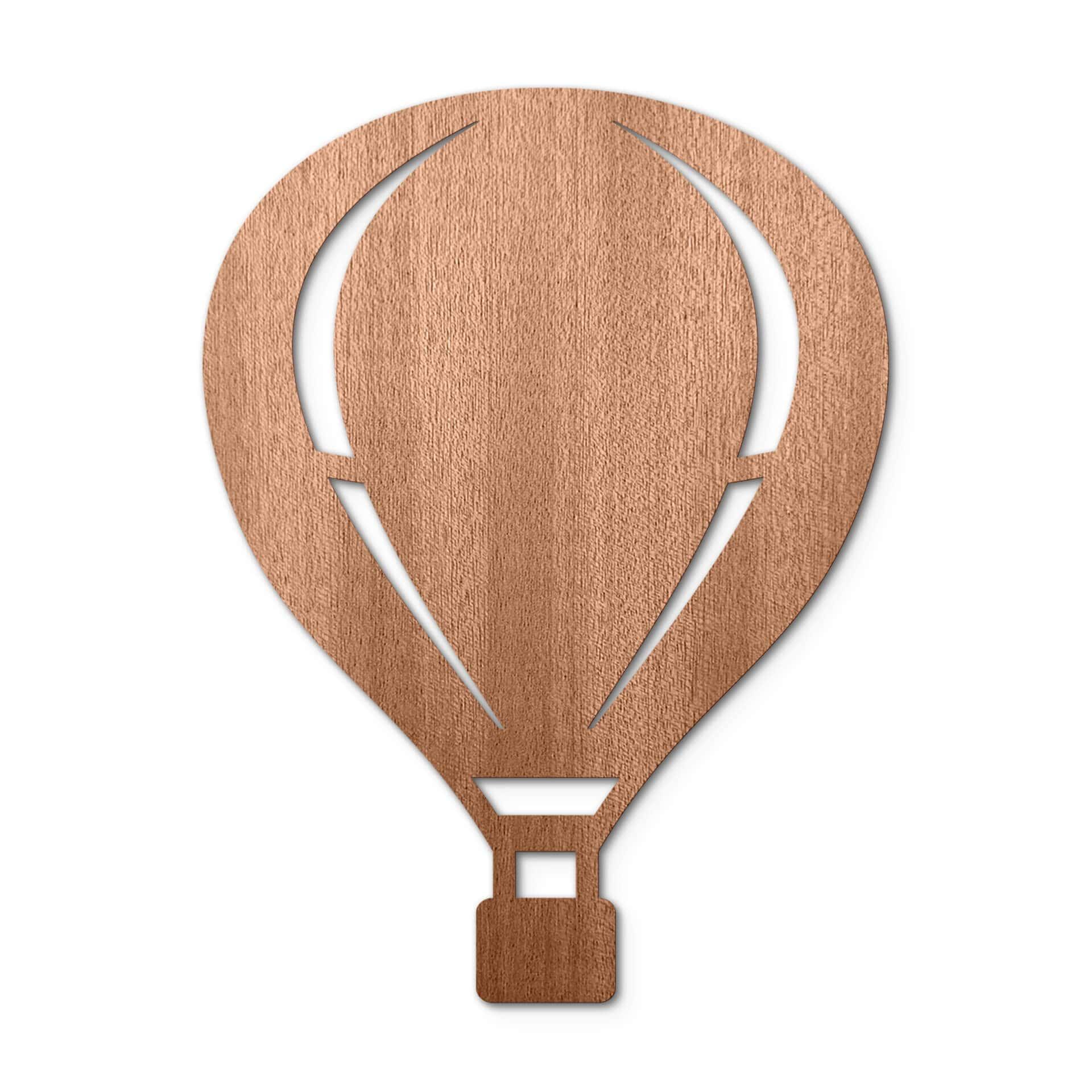 Houten Wanddecoratie Mahoniefineer Luchtballon
