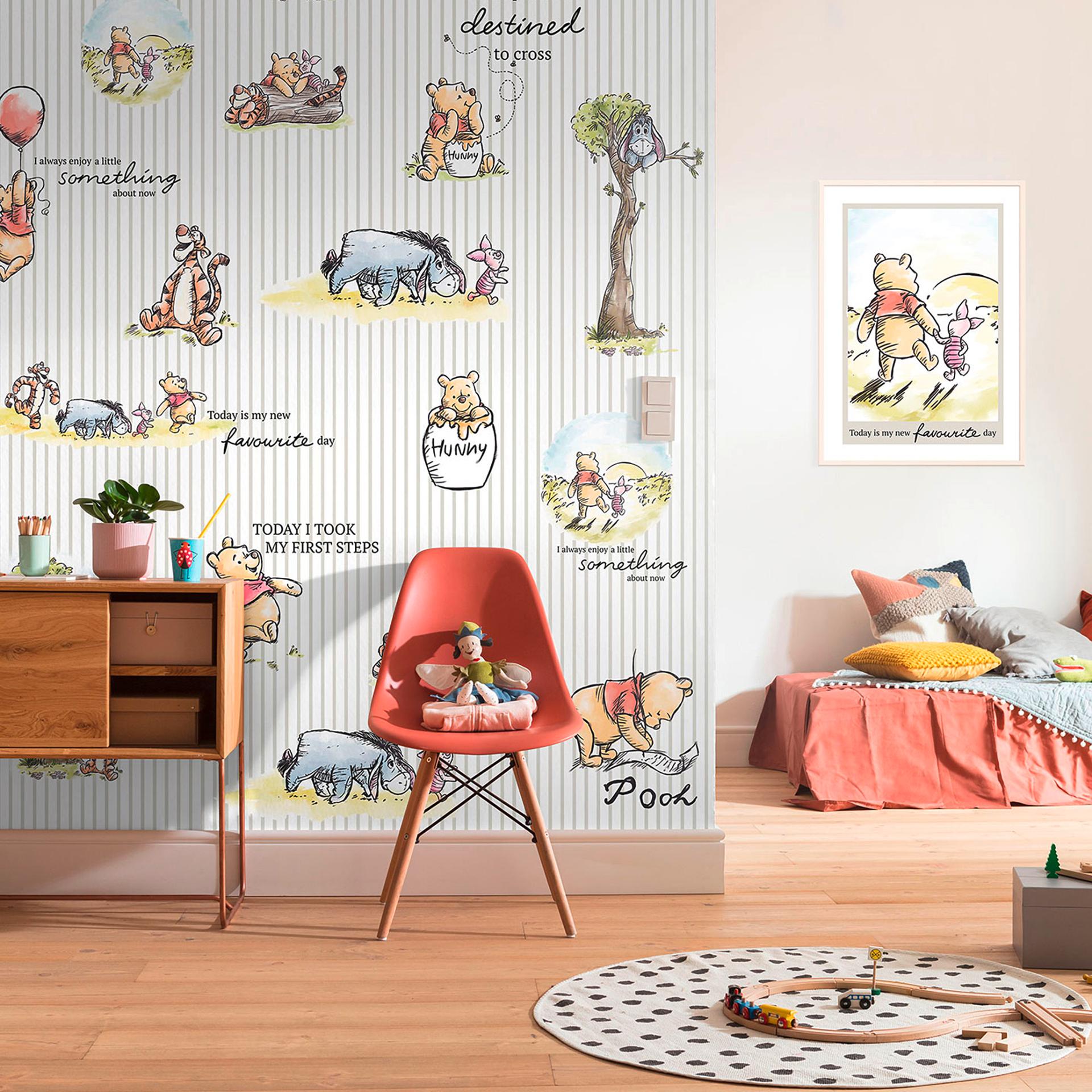 behang - Winnie de Poeh Strepen - 200 x 280 cm