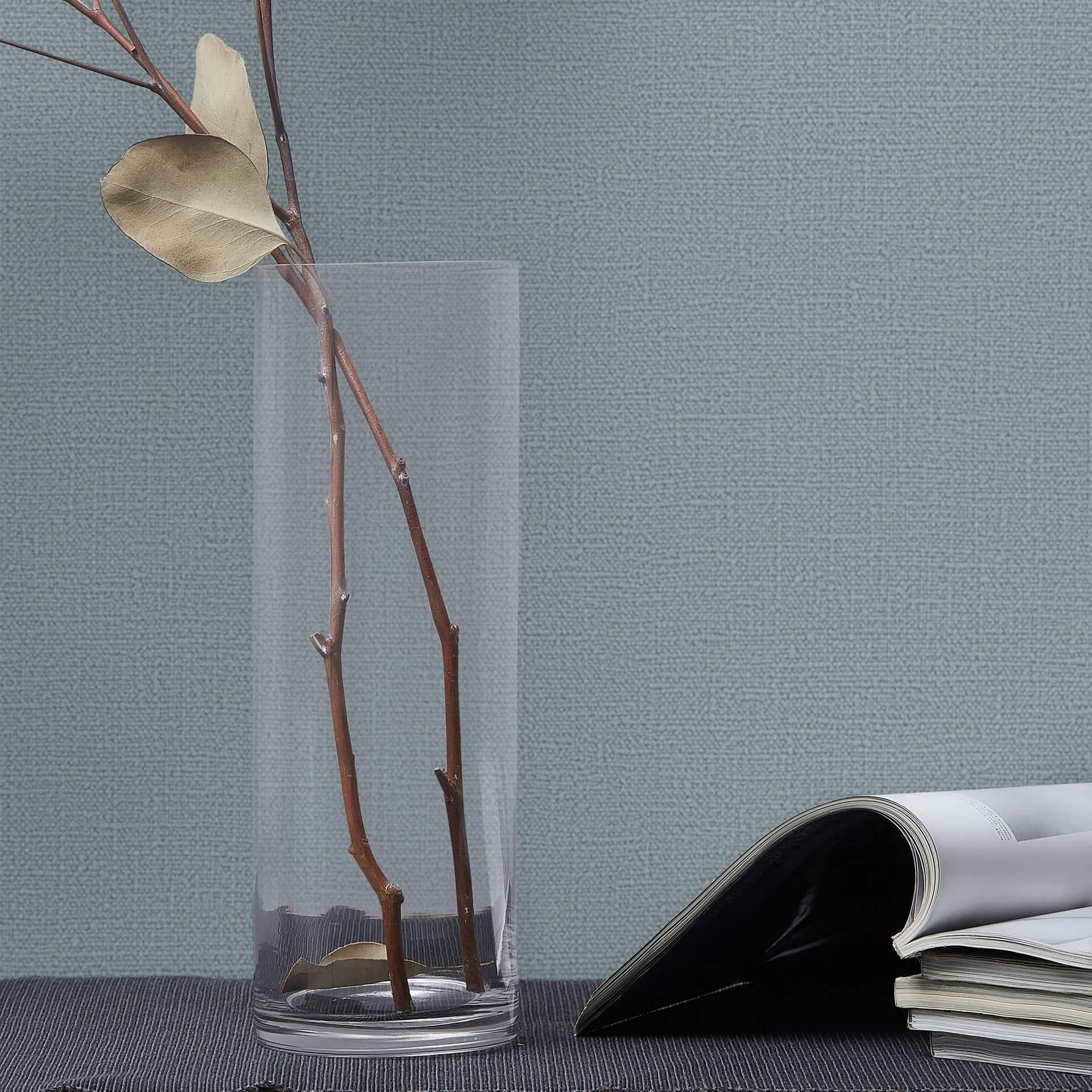 Papel pintado no tejido texturizado liso moderno en gris