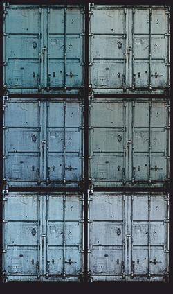 Fotobehang met containers blauw,Afbeelding 2,70 x 1,59 m