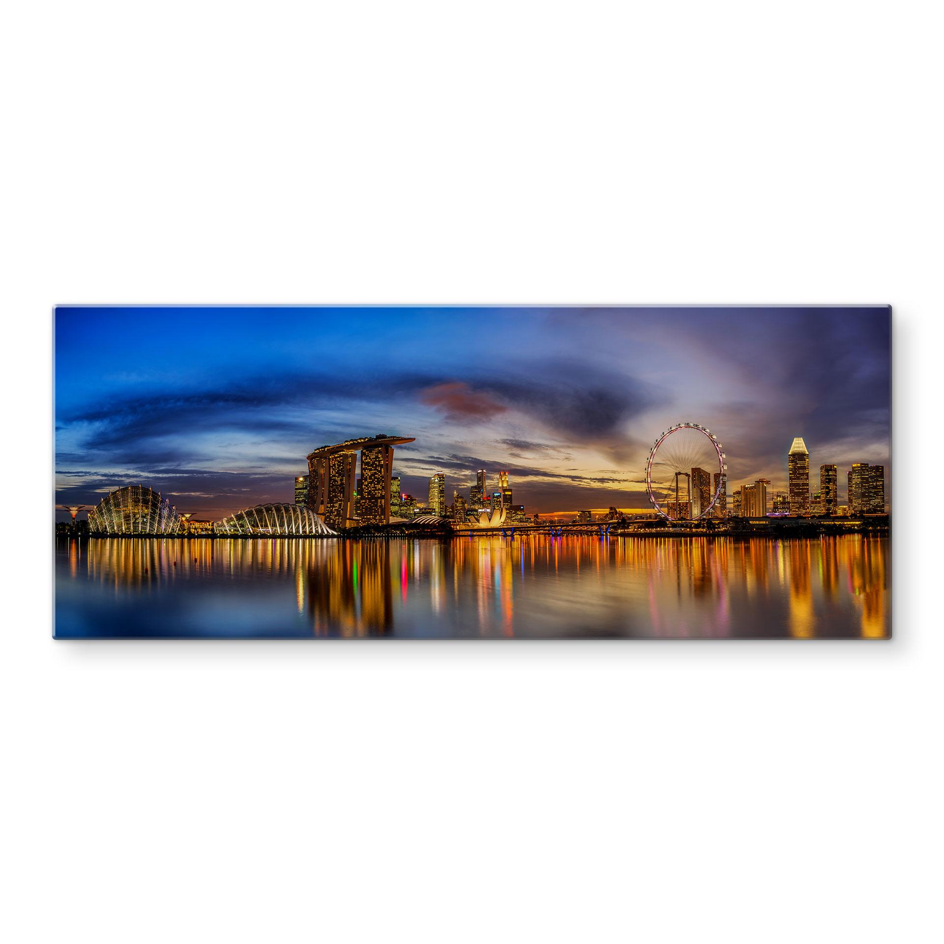 Stænkplade - Xie - Lights in Singapore - Panorama