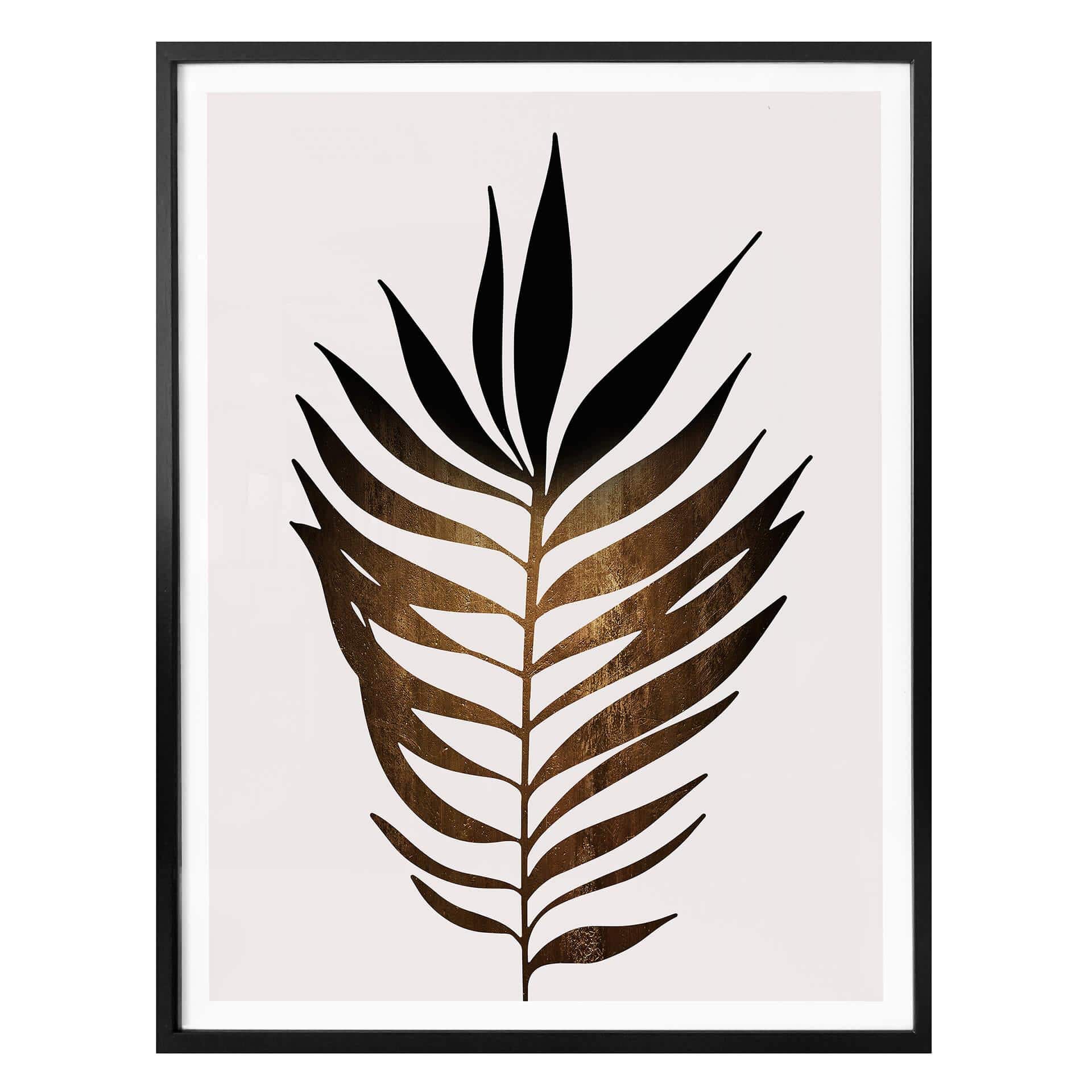 Plakat - Kubistika - Golden Leaf