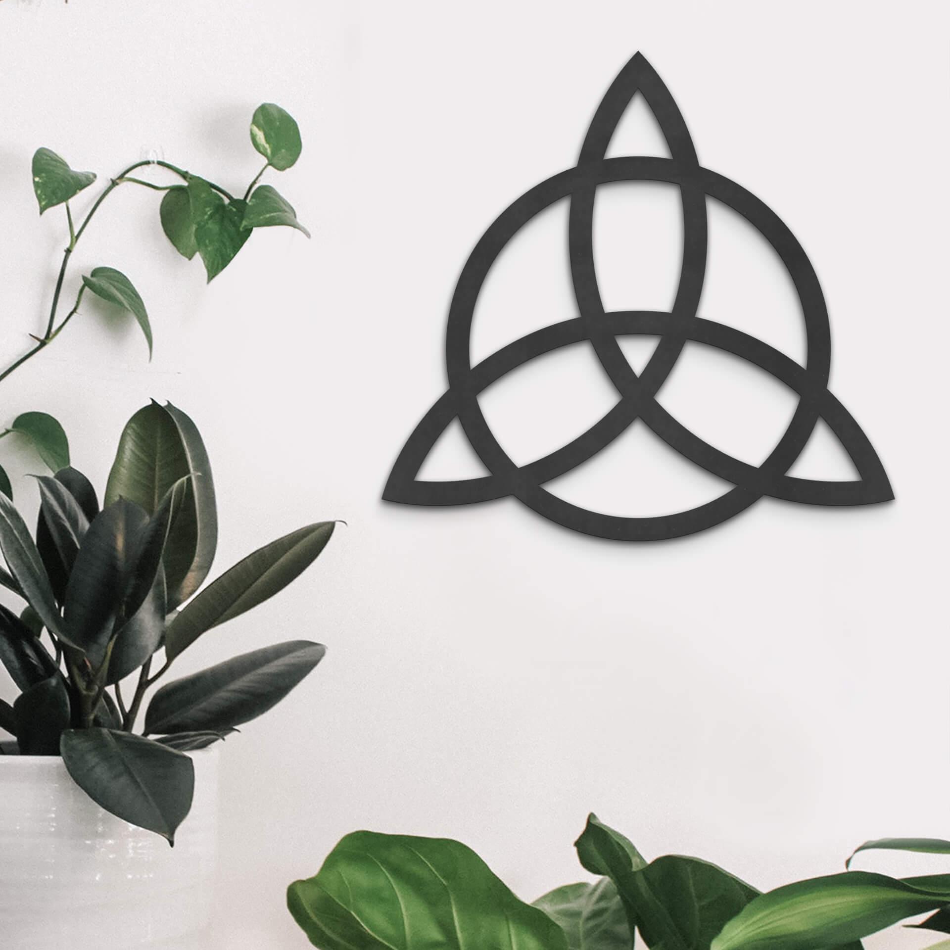 MDF - trædekoration - Triquetra med cirkel