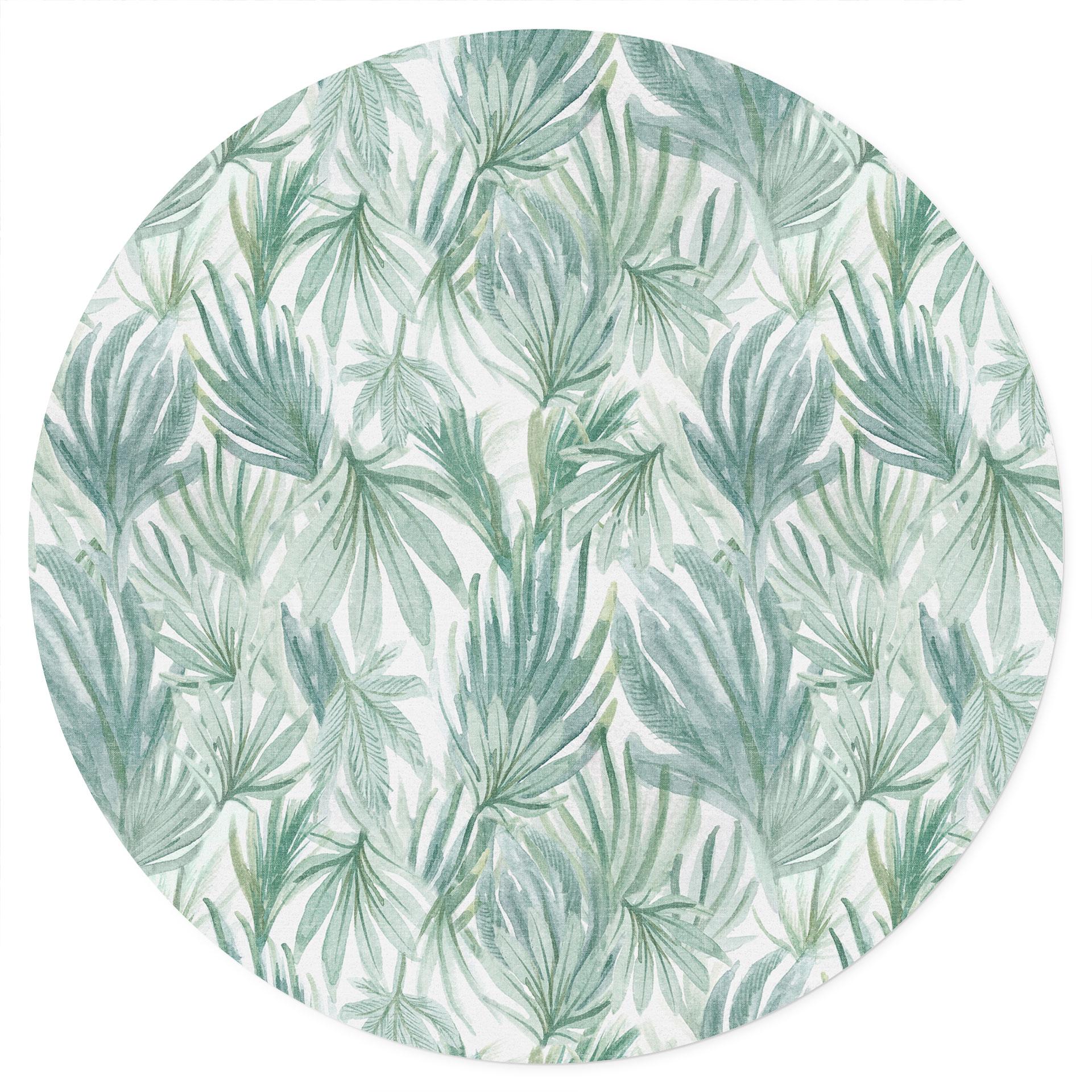 Palmeblade i junglen Wallsticker - Bloomery Decor - Rund