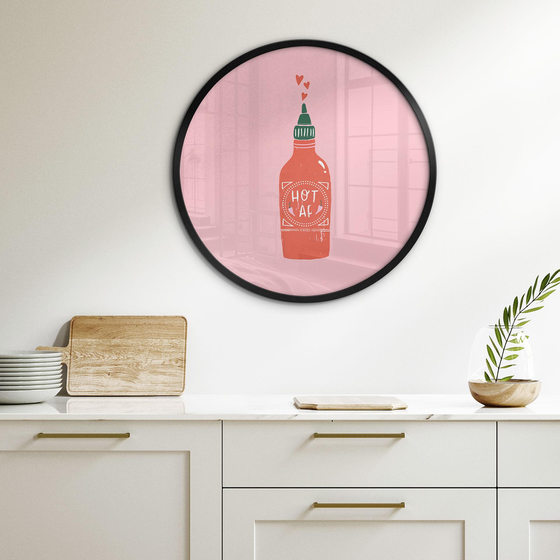 Póster de salsa picante - Simmonds - Redondo