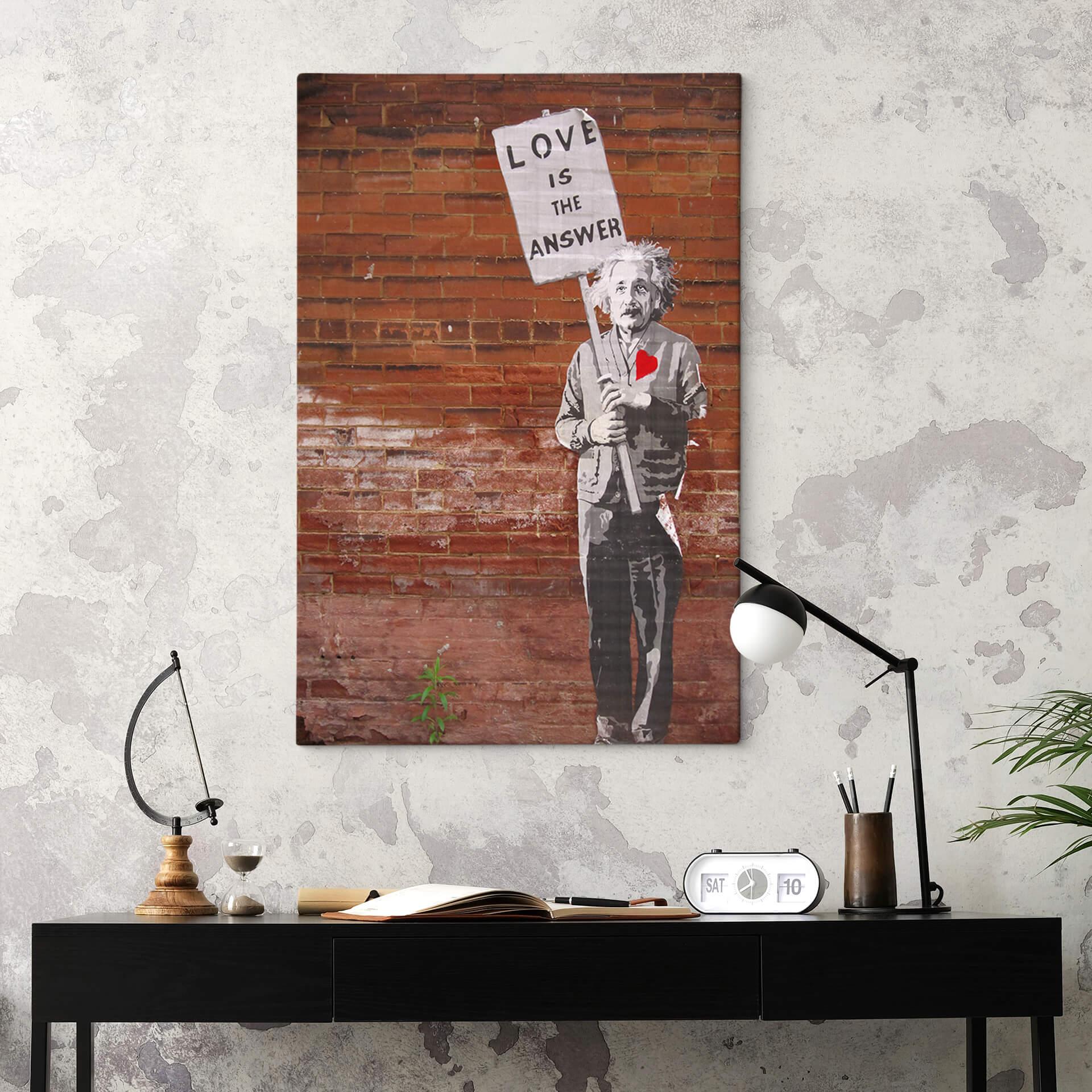 Lienzo Banksy - El amor es la respuesta