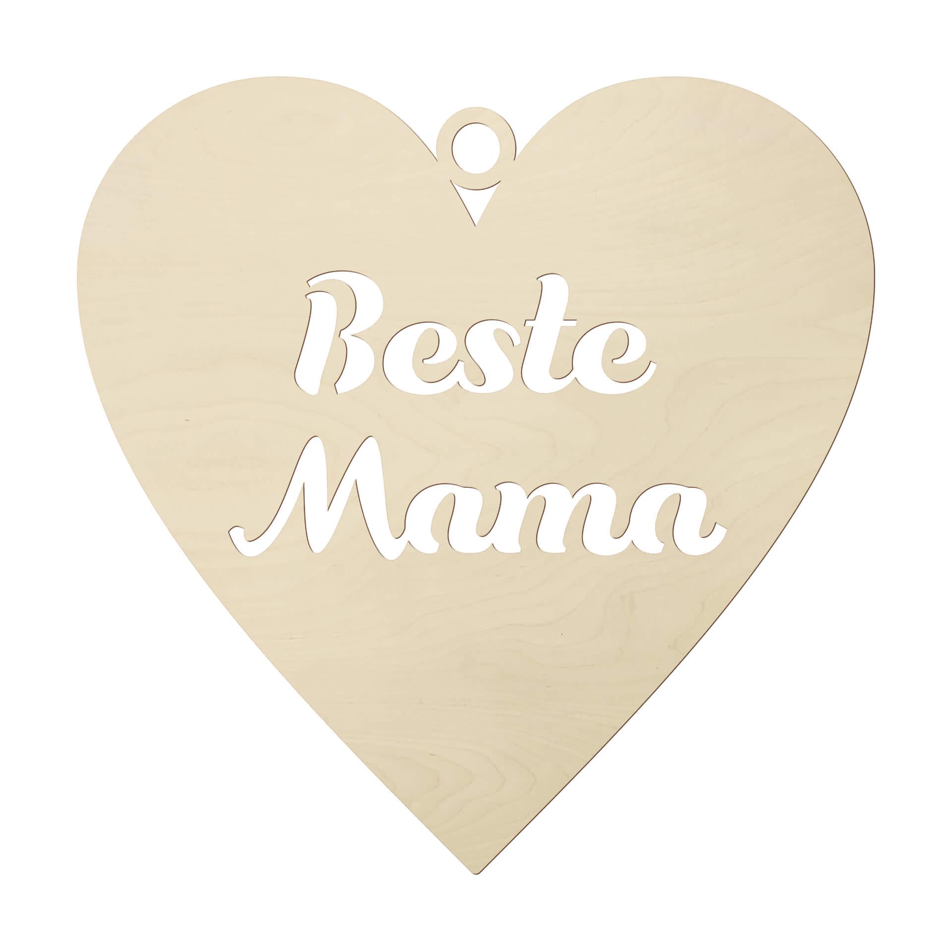 Wanddecoratie Populierenhout Beste Mama