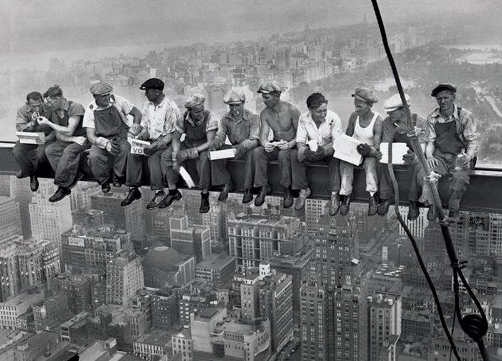 Poster Lunch on a skyscraper 91,5x61 cm