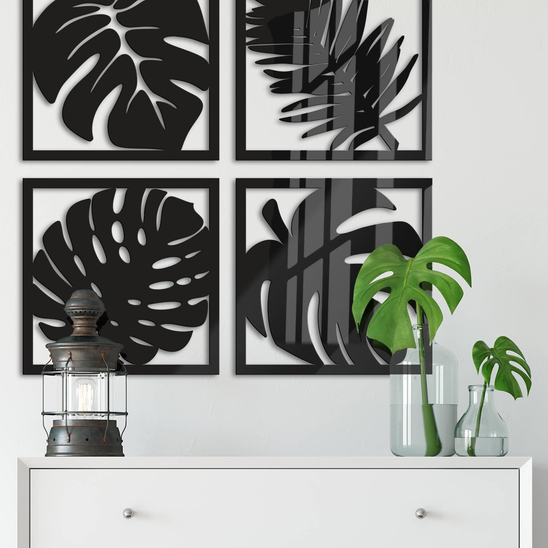 Letras acrílicas - Set Tropical Leaves