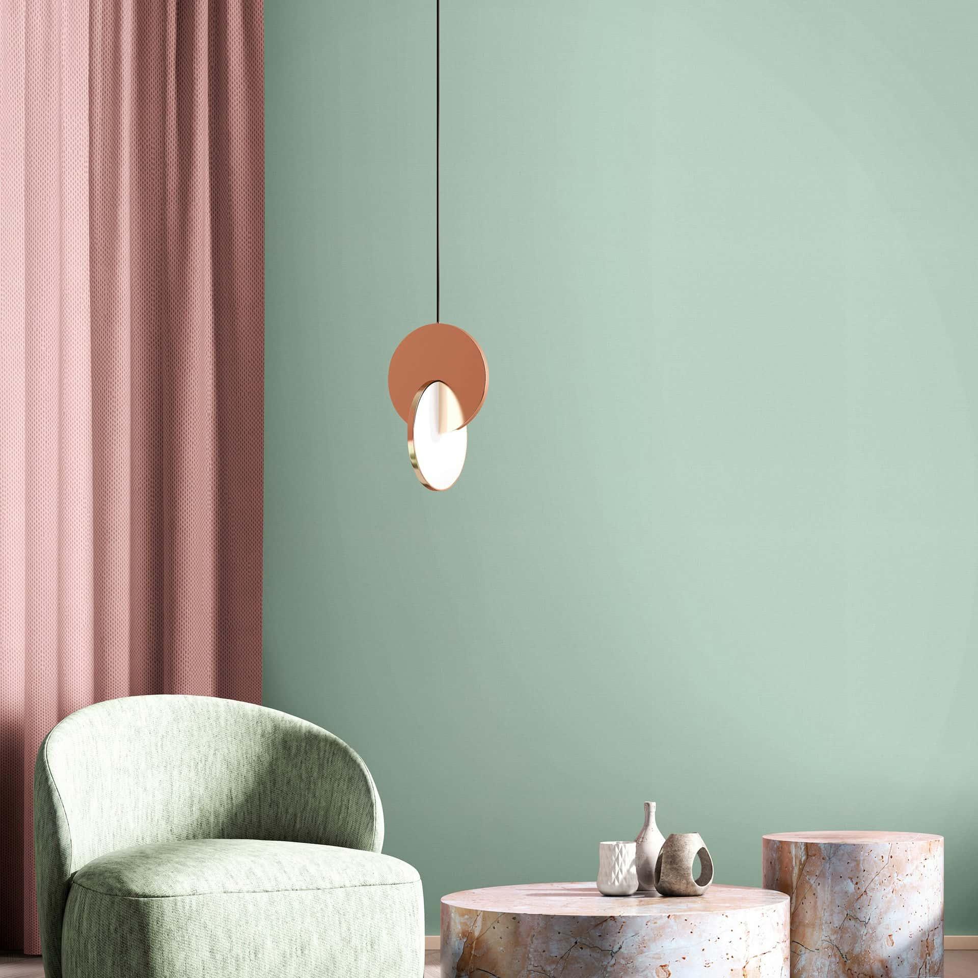 Vliesbehang structuur effen modern in groen