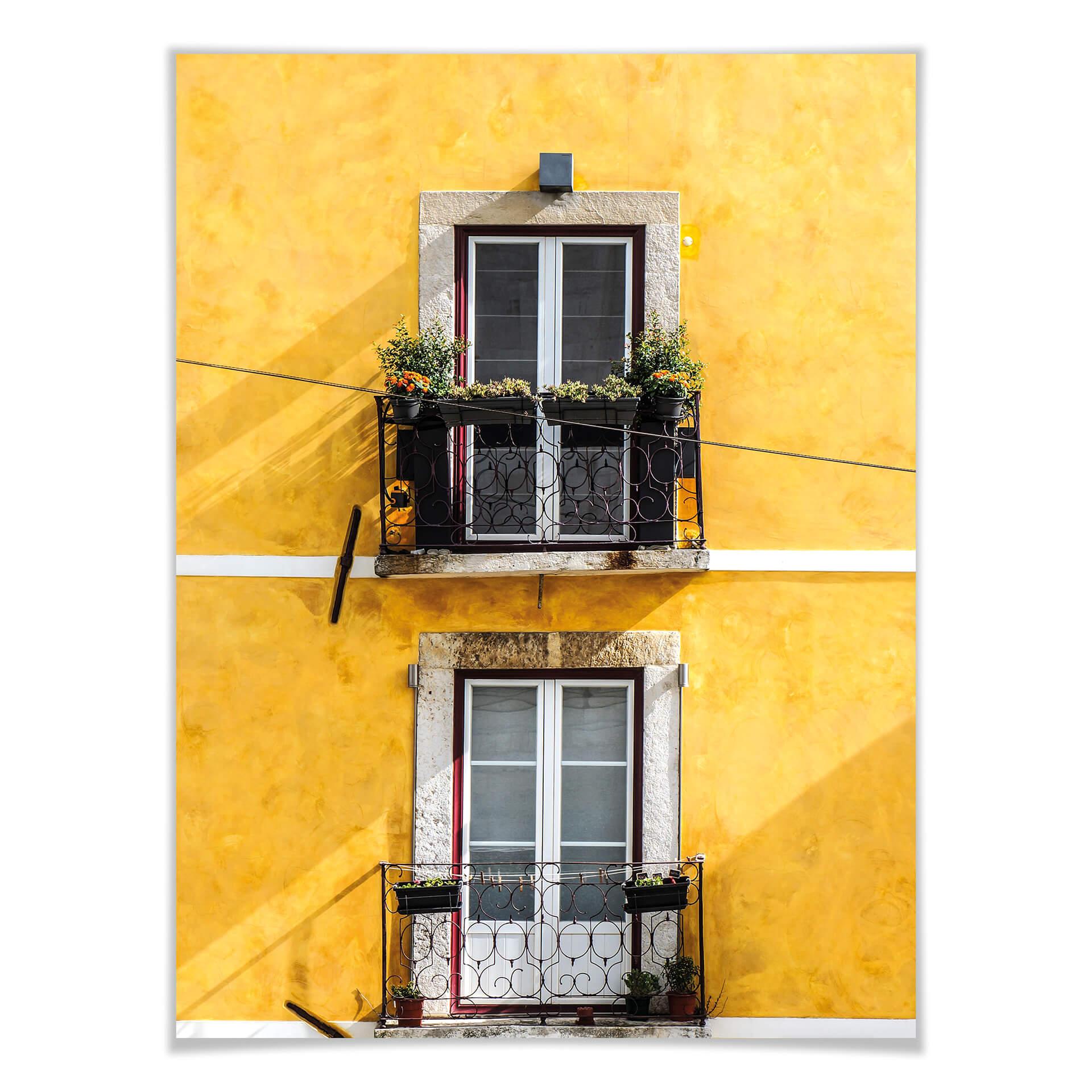 Póster - La fachada de la casa amarilla