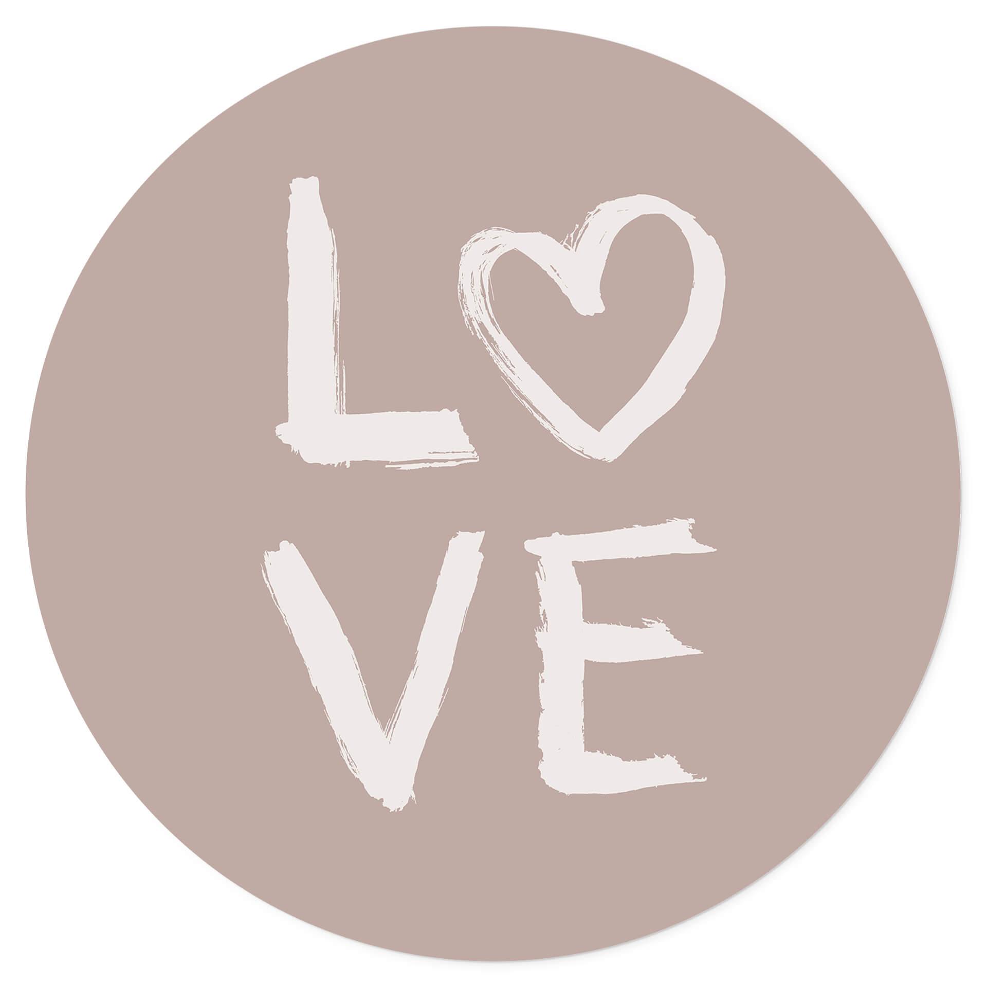 Wandtattoo Eleonora - Love Pinselstriche - Rund