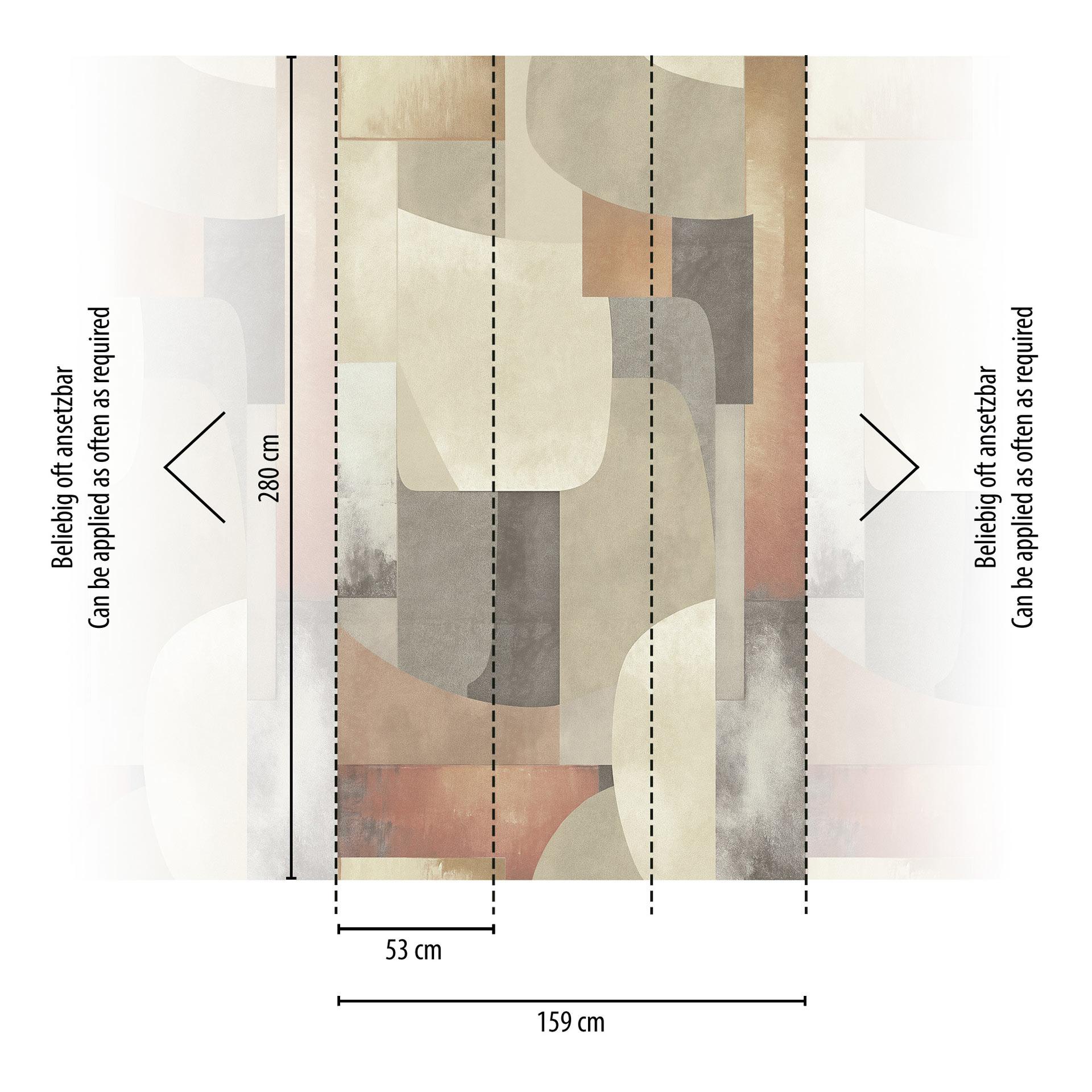 COSMOPOLITAN Geometrisch Beige Bruin Grijs Vintage Vliesbehang ontwerp