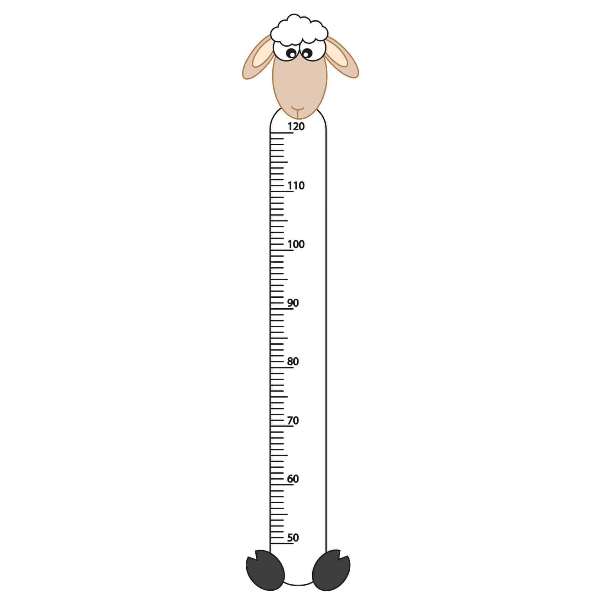 Wallsticker Målebånd - Får