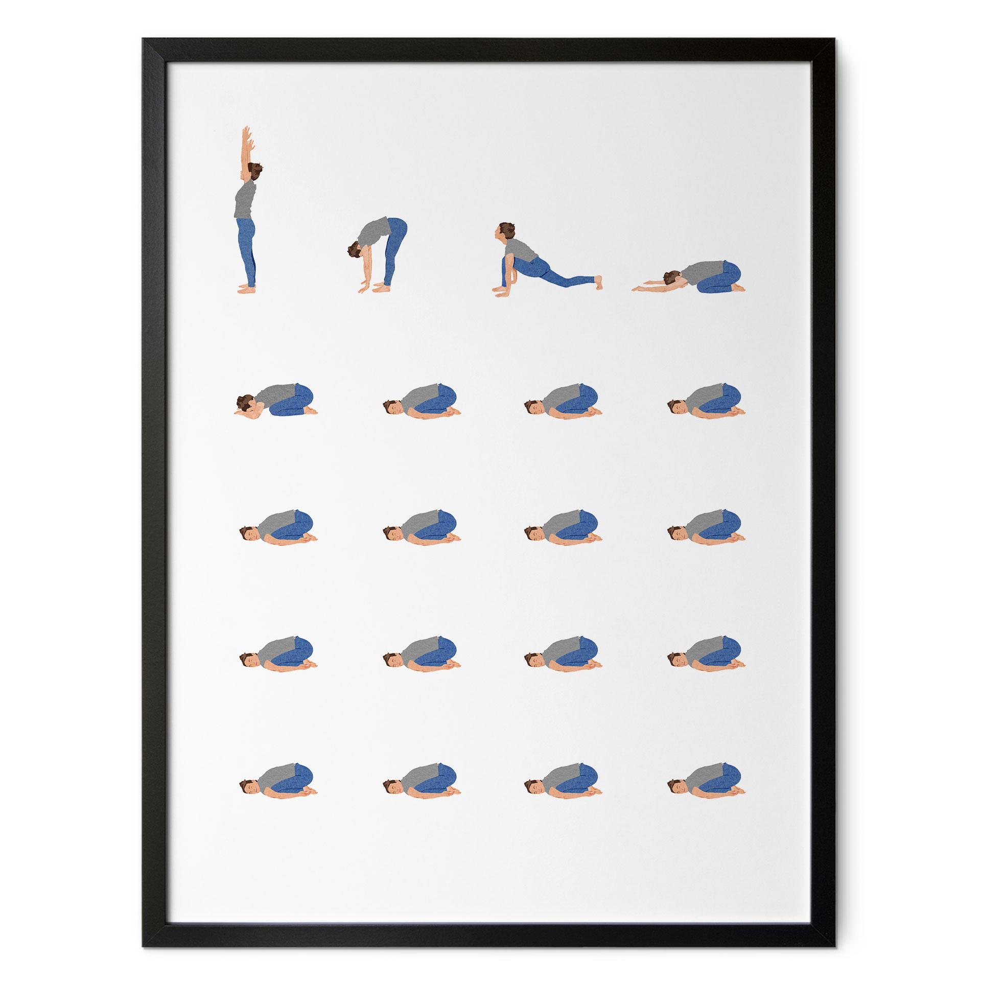 Plakat Yoga-opvarmning Balasana - Dekel
