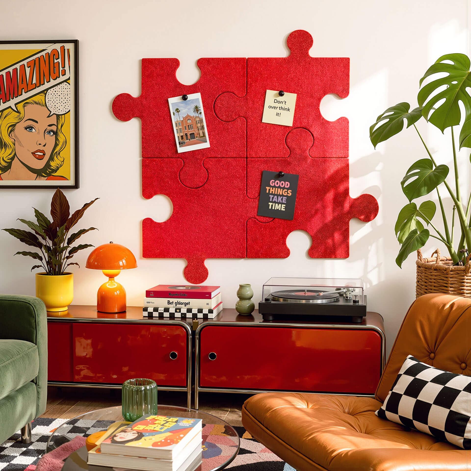 Decori in feltro - Pezzi di puzzle (Set da 4)