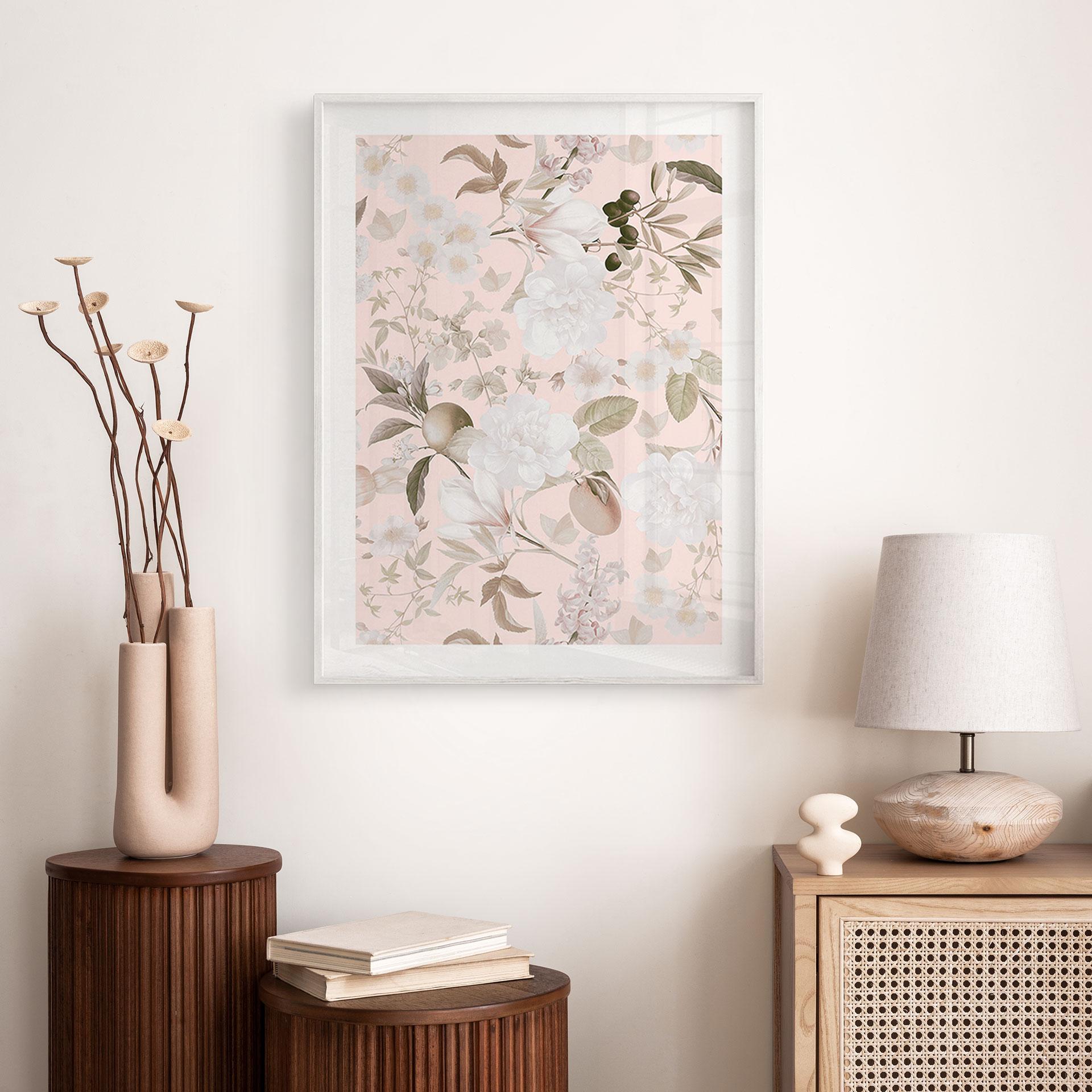 Poster Illustrazione boho con fiori e frutta - UN Designs