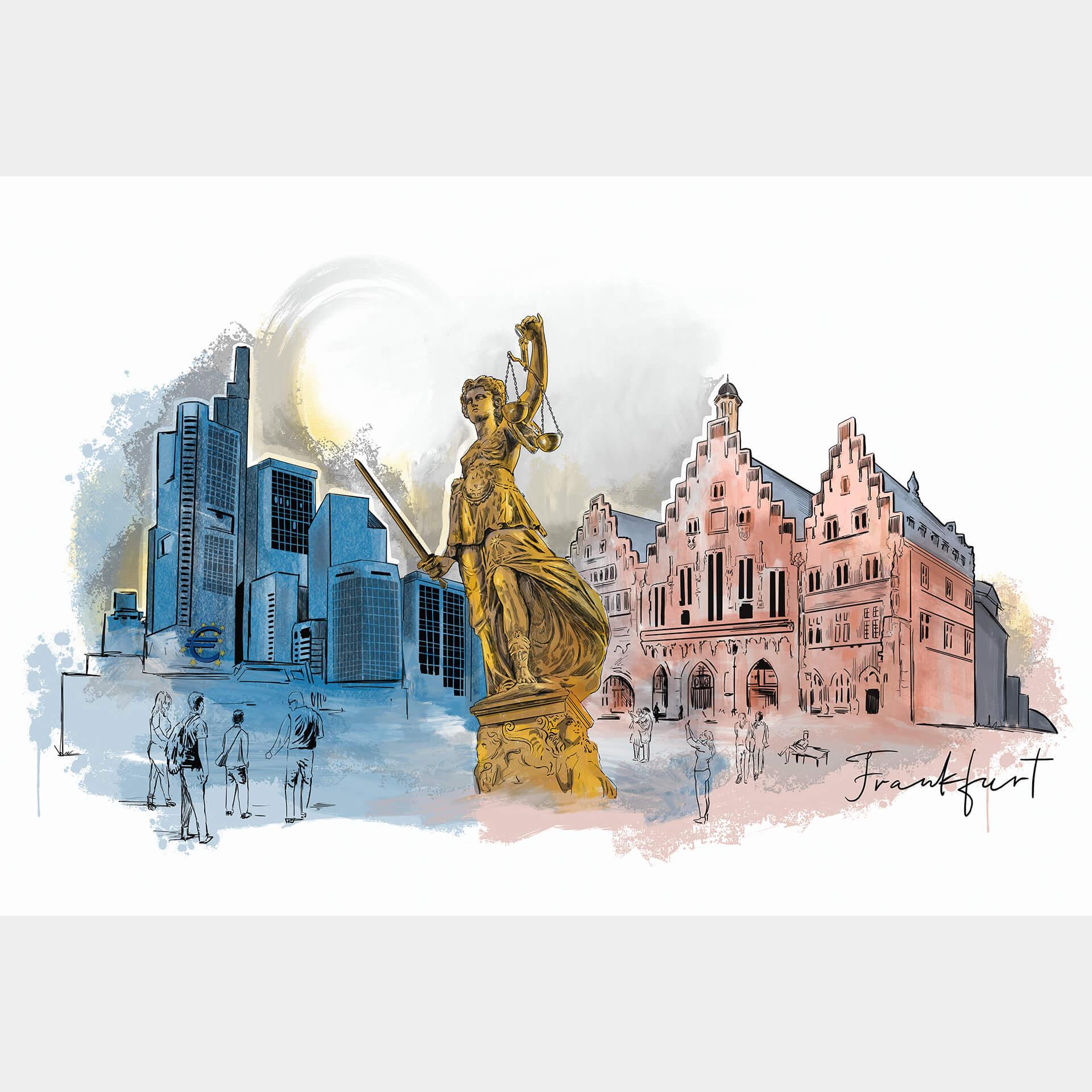 Fotobehang Love your City - Frankfurt