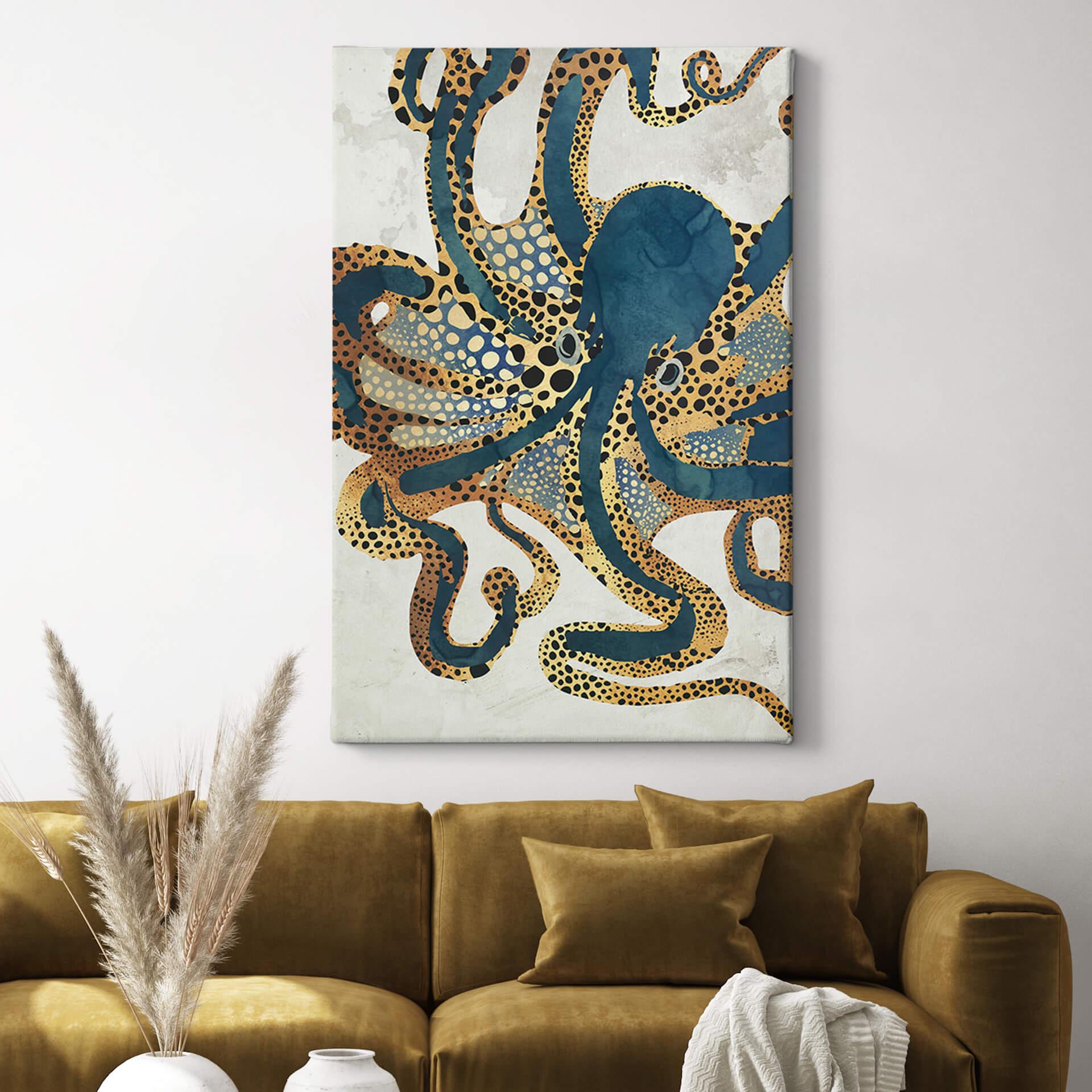 Lienzo SpaceFrog Designs - Pulpo dorado