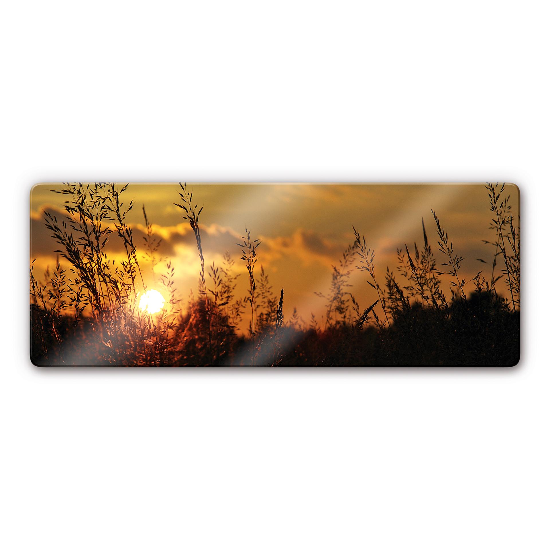 Tableau en verre - Coucher du soleil - Panorama