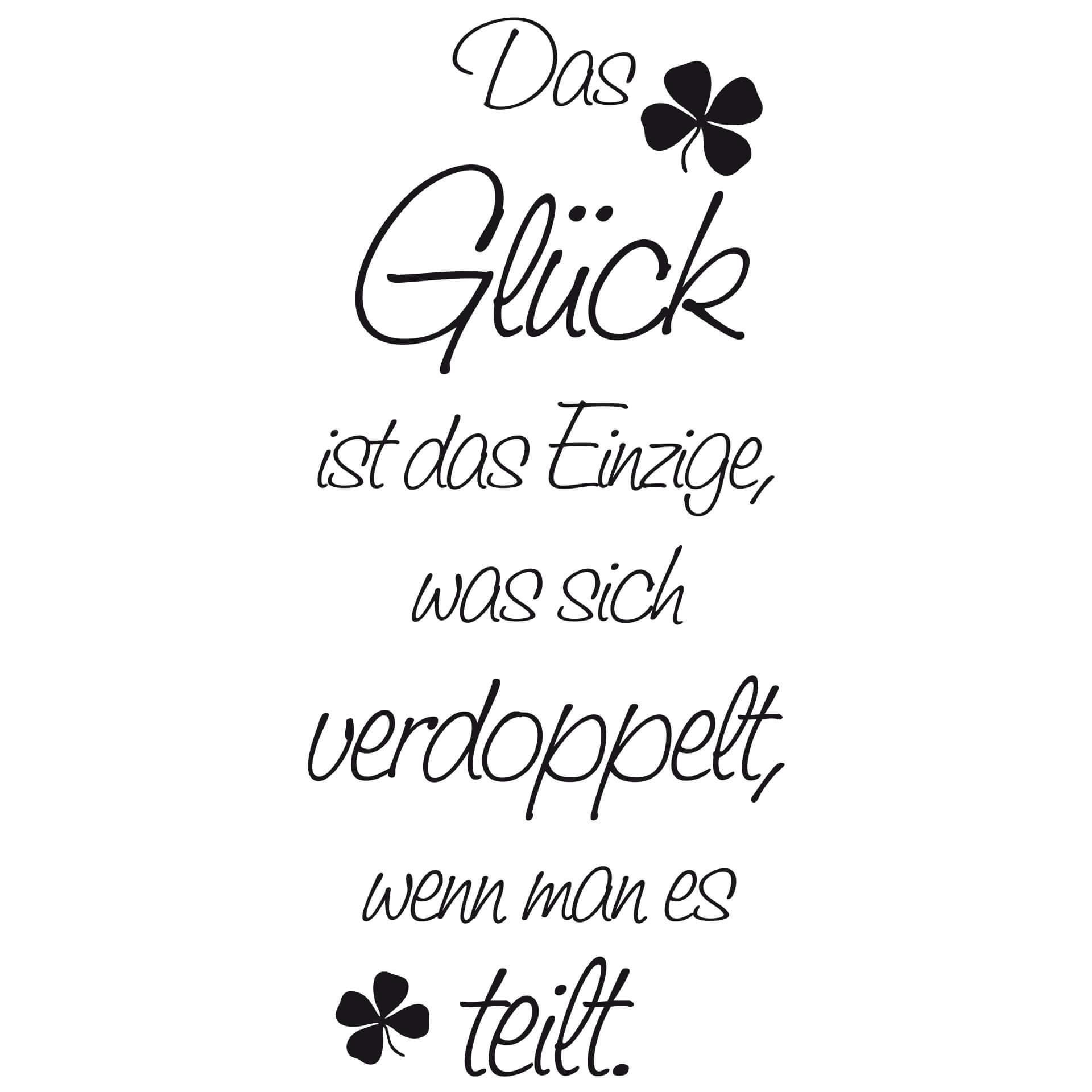 Wandtattoo Glück ist das Einzige... 1
