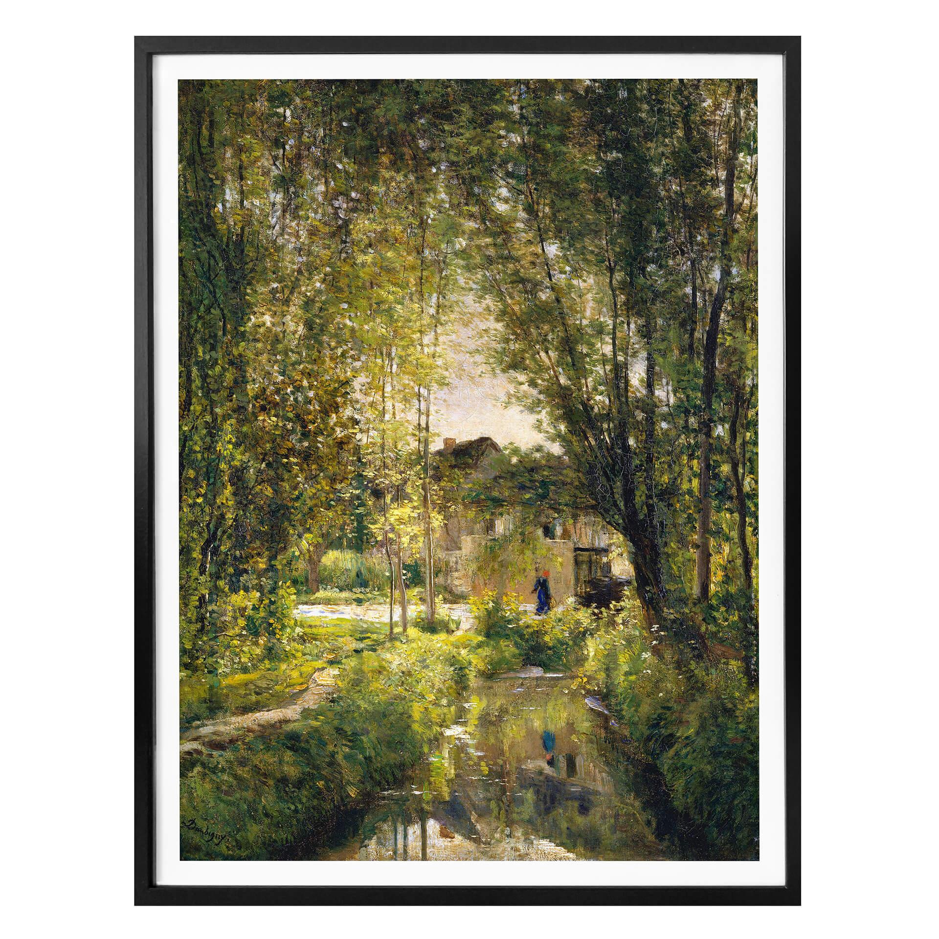 Póster Daubigny - Paisaje con luz solar