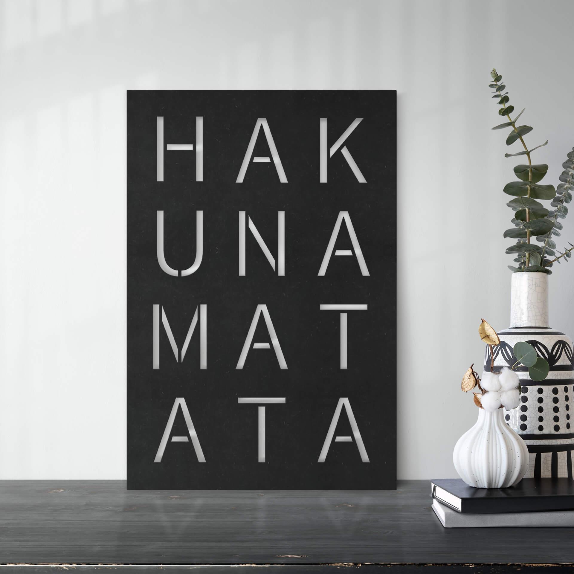 MDF - Decoración en madera Tablero Hakuna Matata