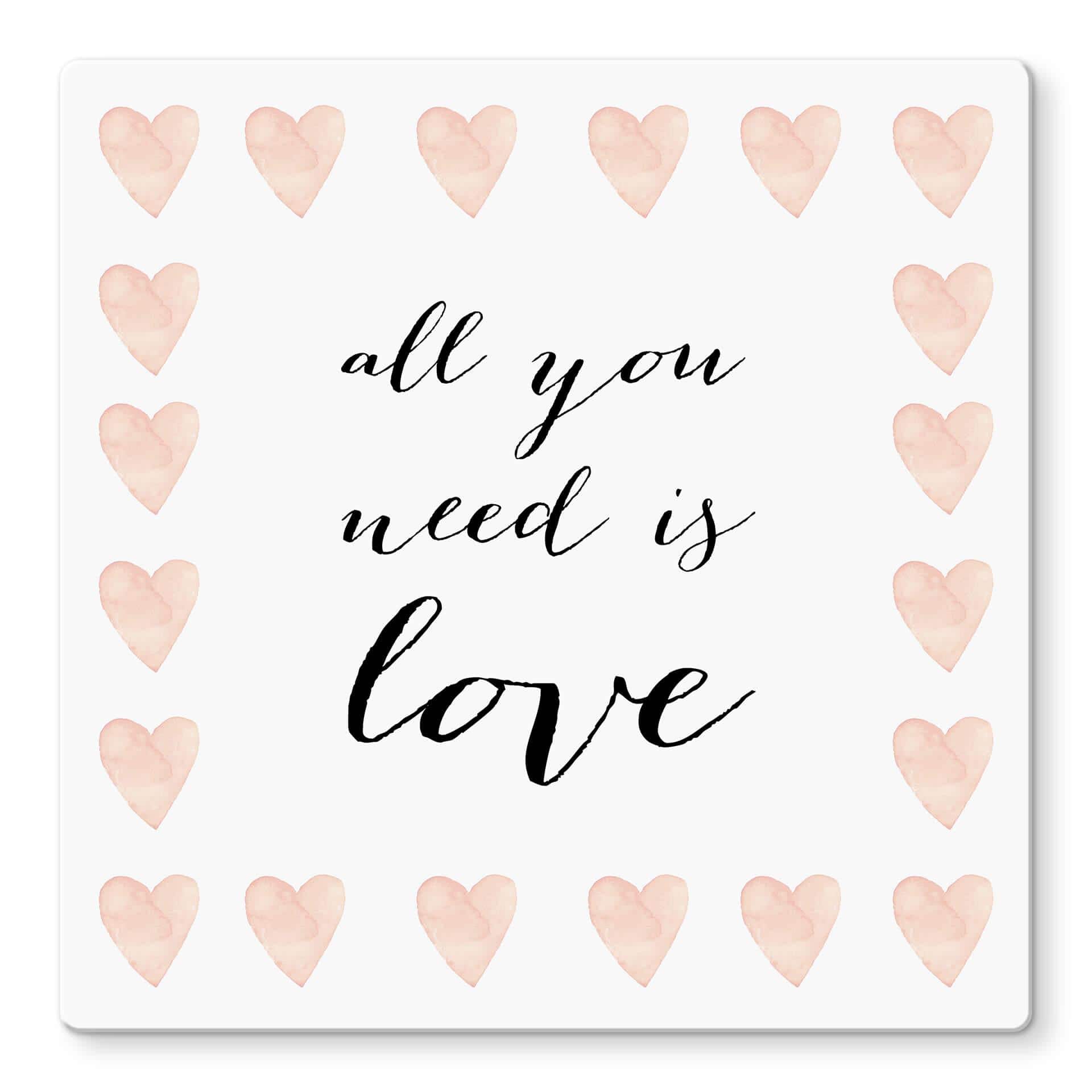 Glass Print Confetti & Cream - Love