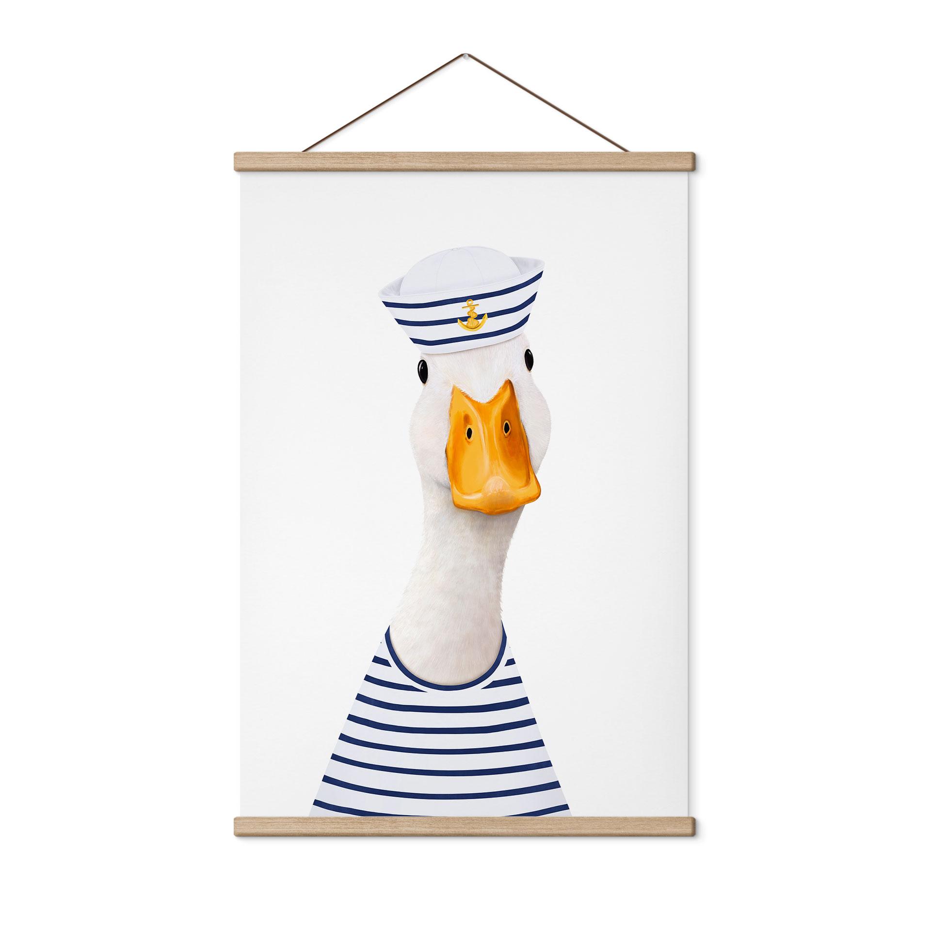Textil poster Maritim Gås-Sjöman - Korenkova