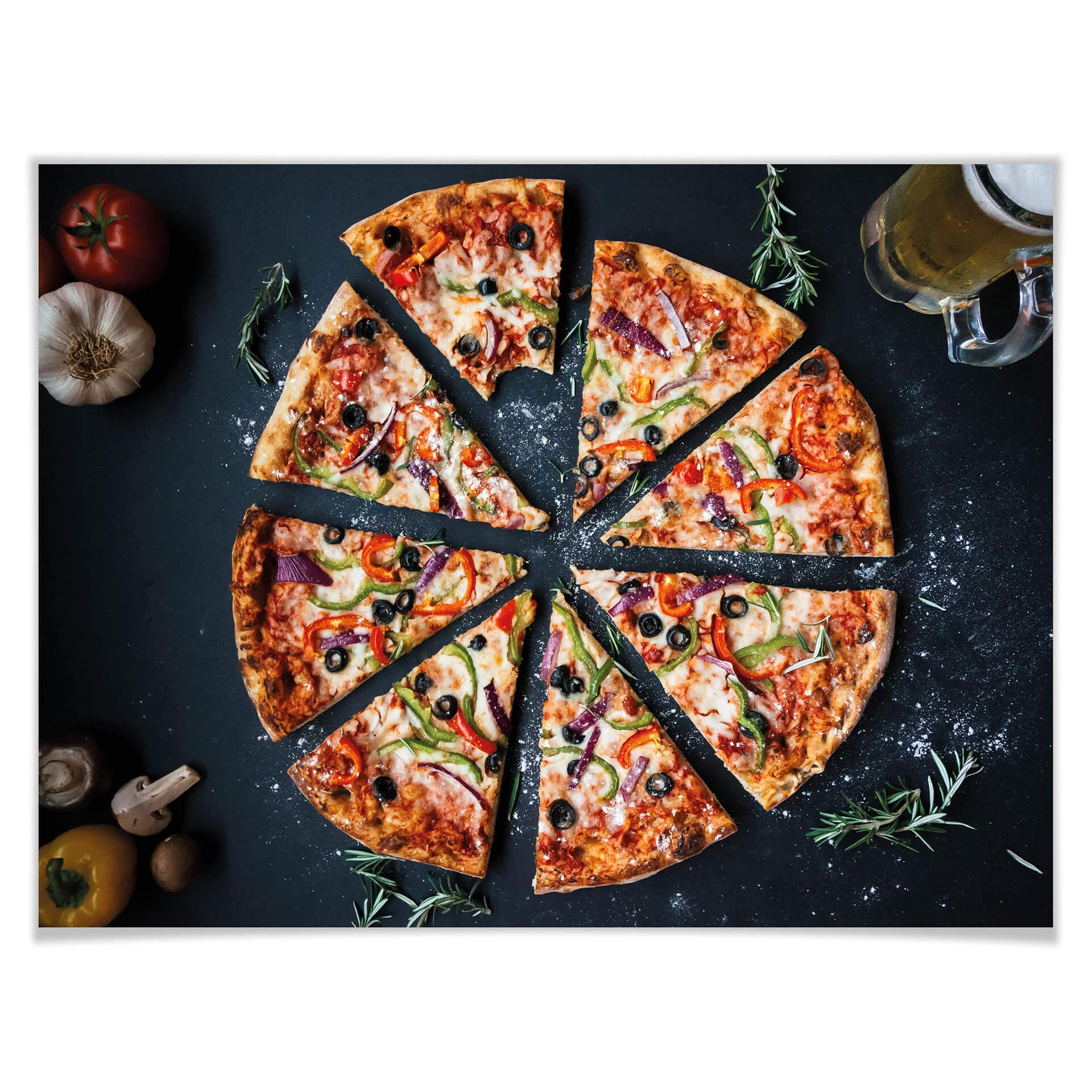 Póster de pizza italiana