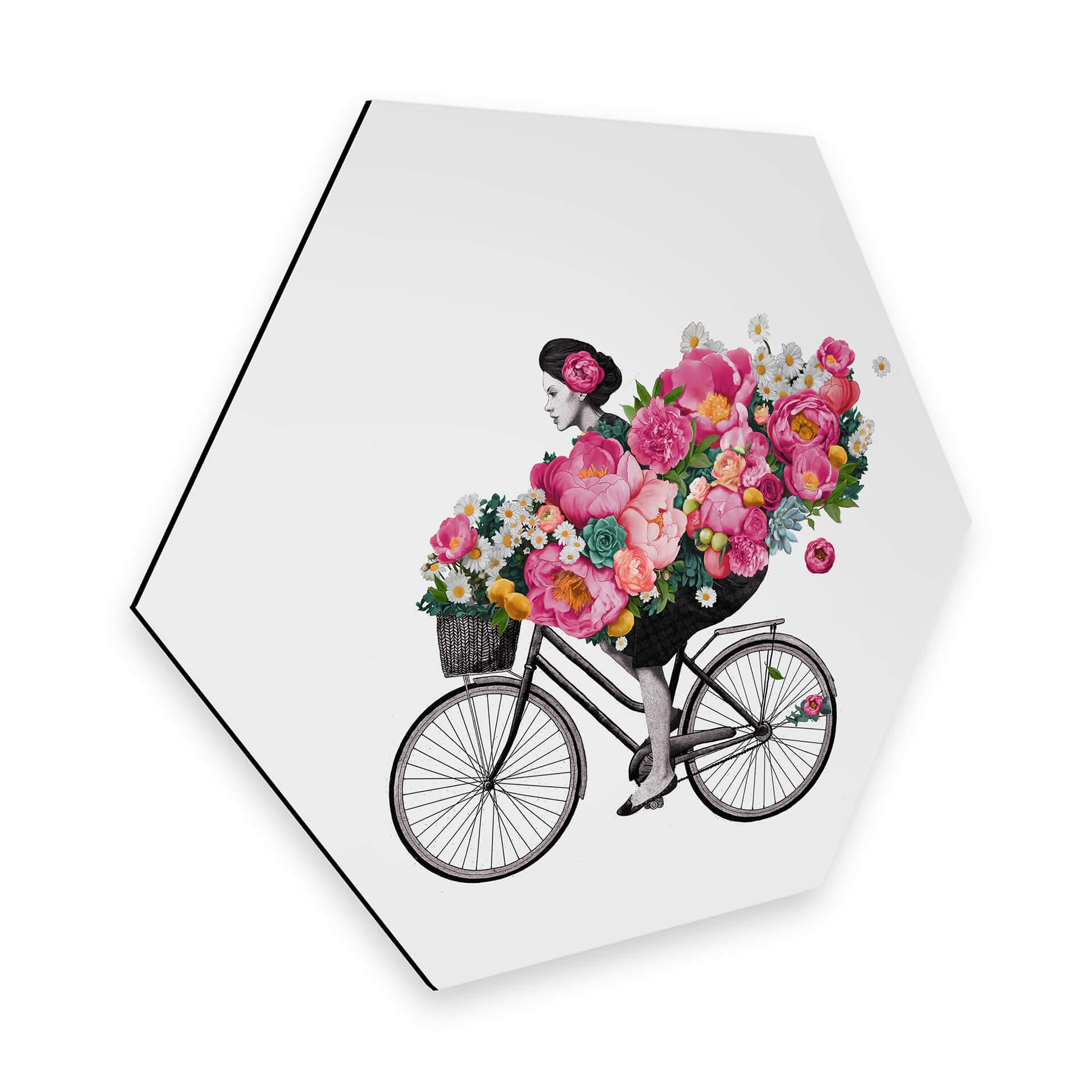 Hexagon - Alu-Dibond Graves - Flora Bicycle
