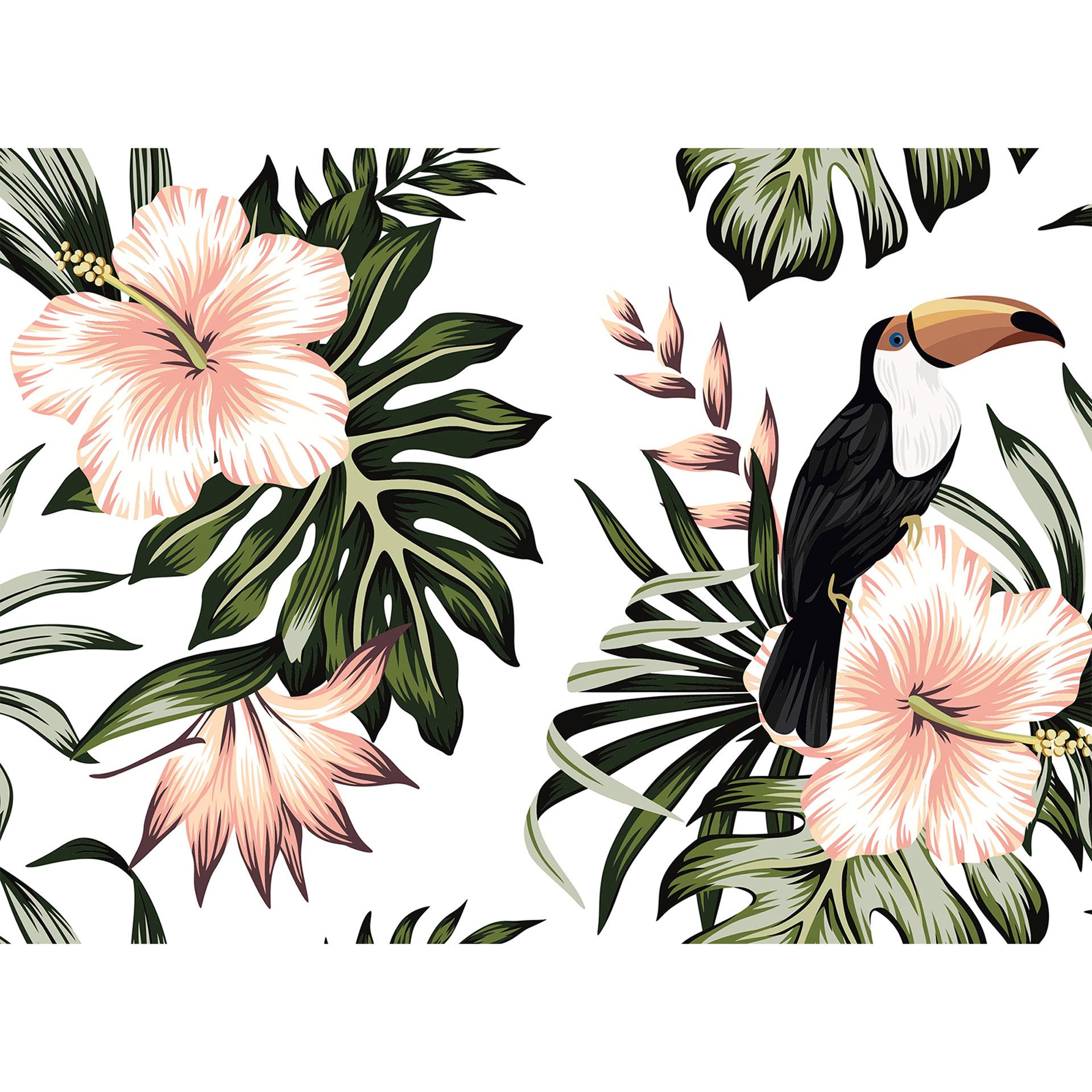 Livingwalls Fotobehang Designwalls Tucan Flowers