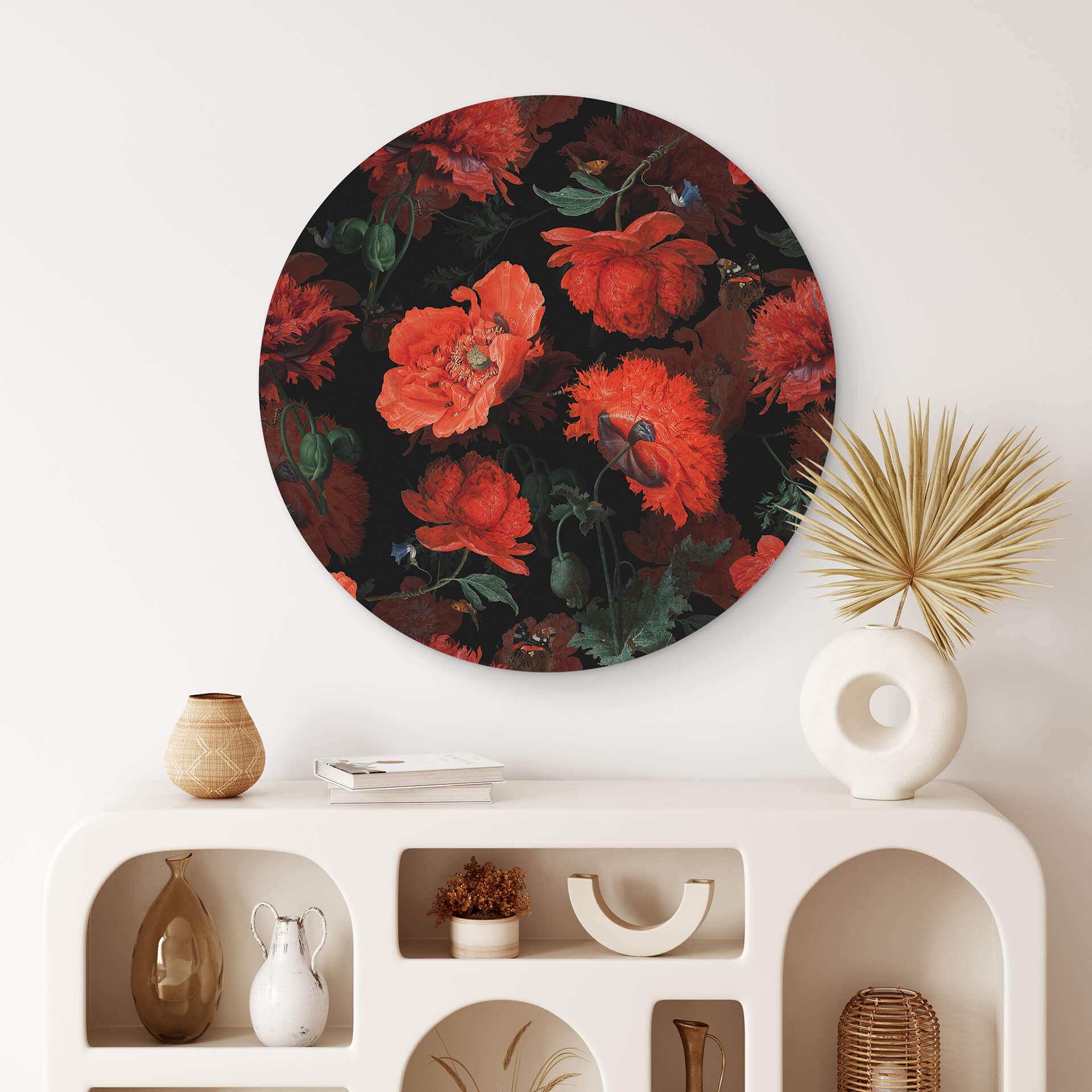 Stampa in Alu-Dibond UN Designs - Fiori tondo
