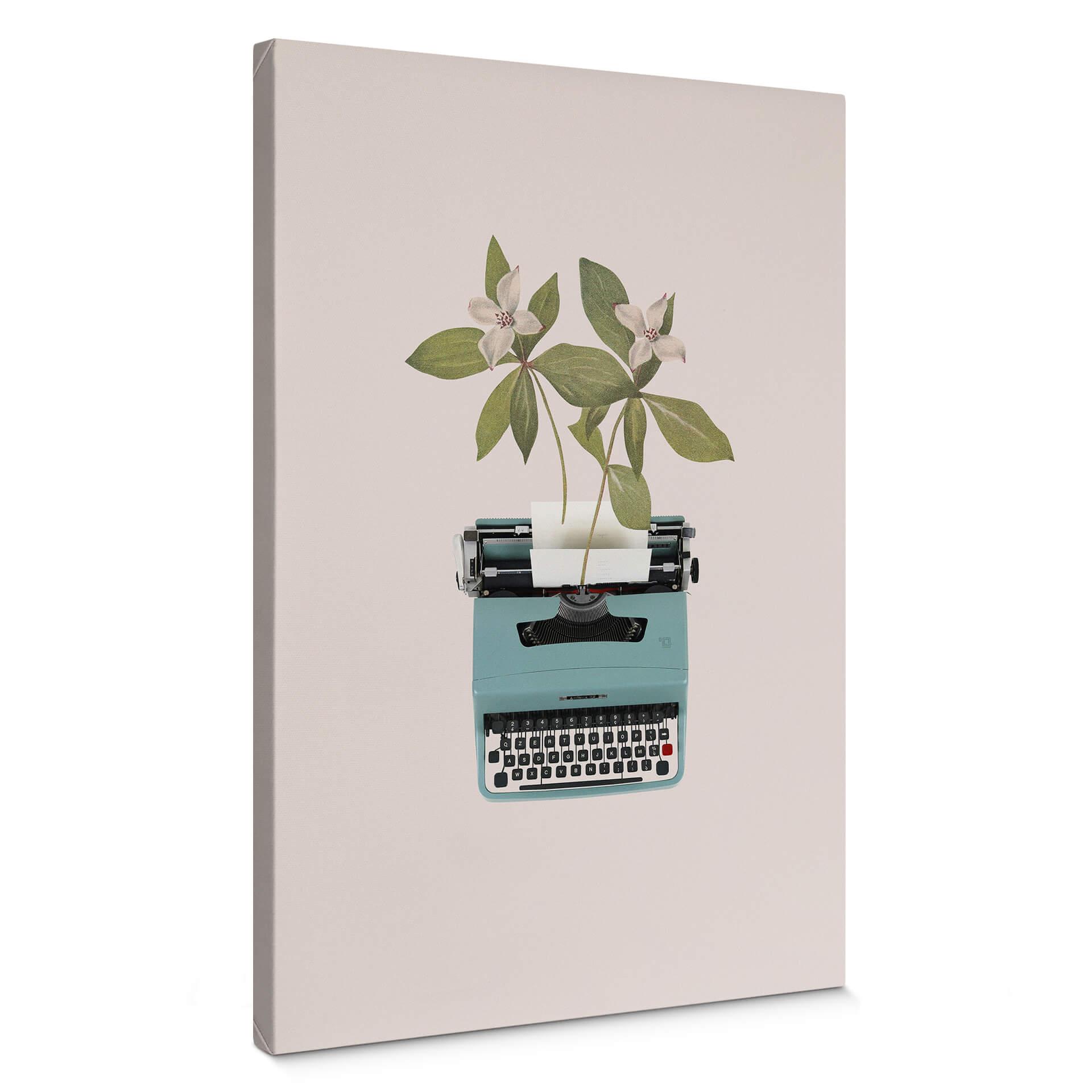 Canvastavla Frida Floral Studio - Botanisk skrivmaskin