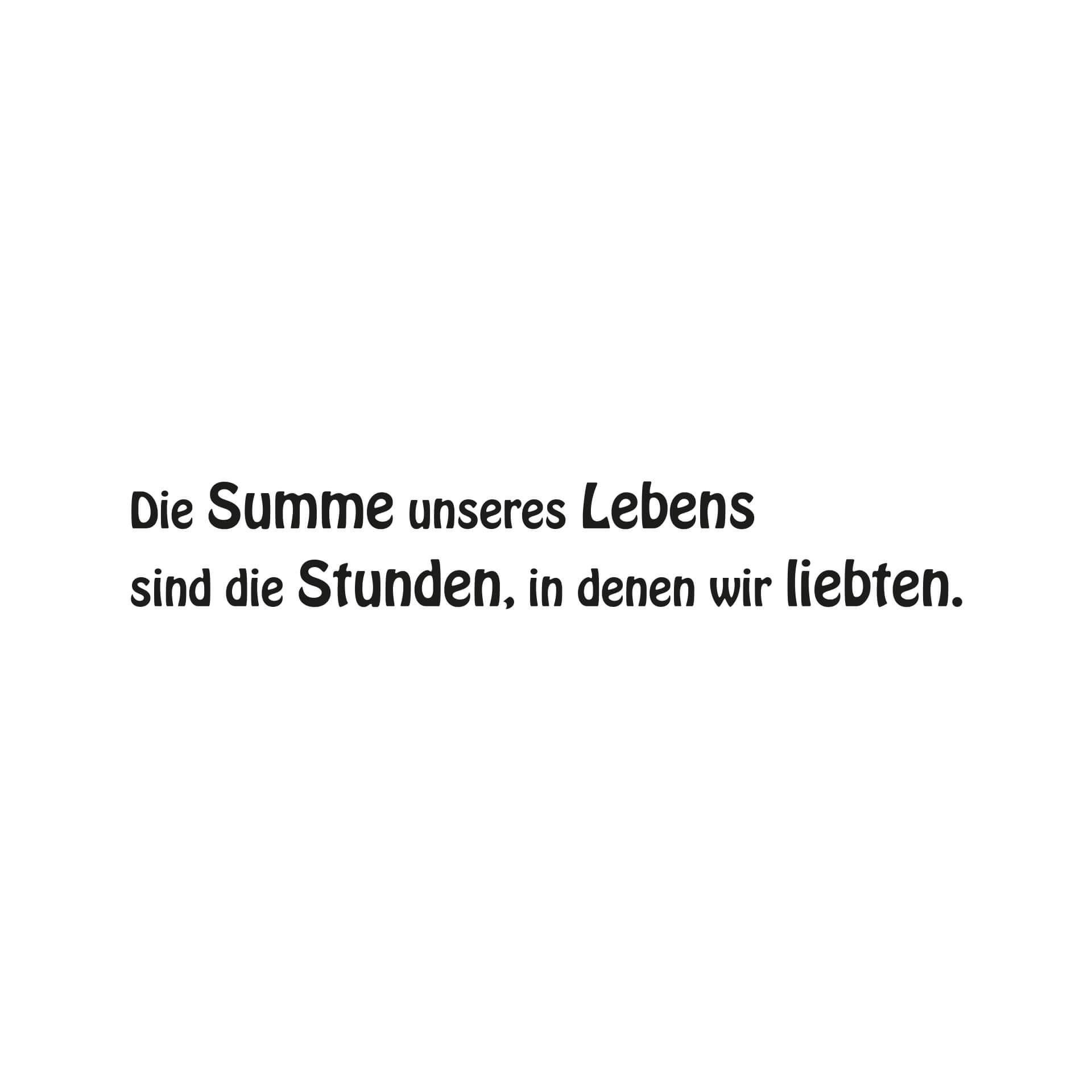 Wandtattoo Die Summe unseres Lebens...