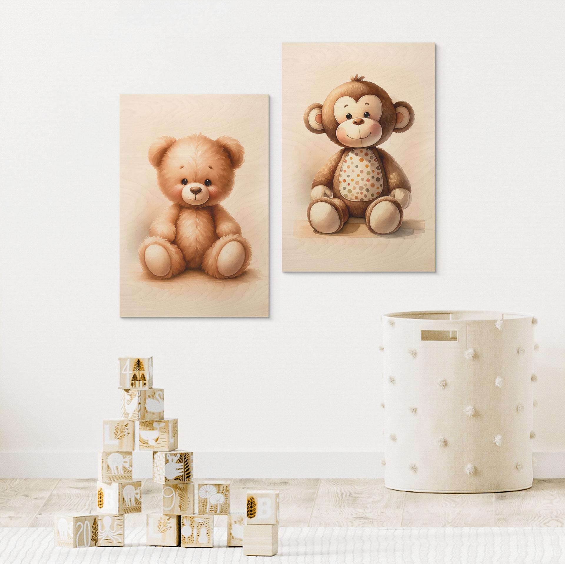 Træplakat Lille bamse - Magnusson