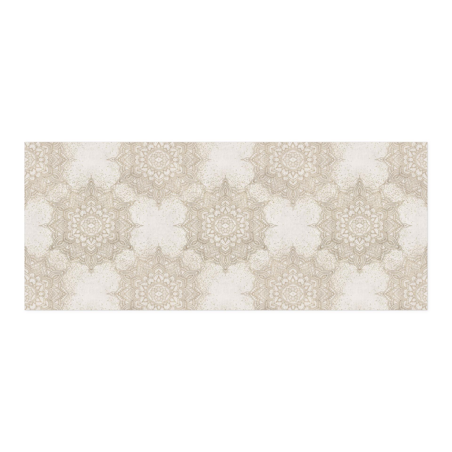Selvklæbende stænkplade til køkken Elegant mandala i sandguld - Bloomery Decor