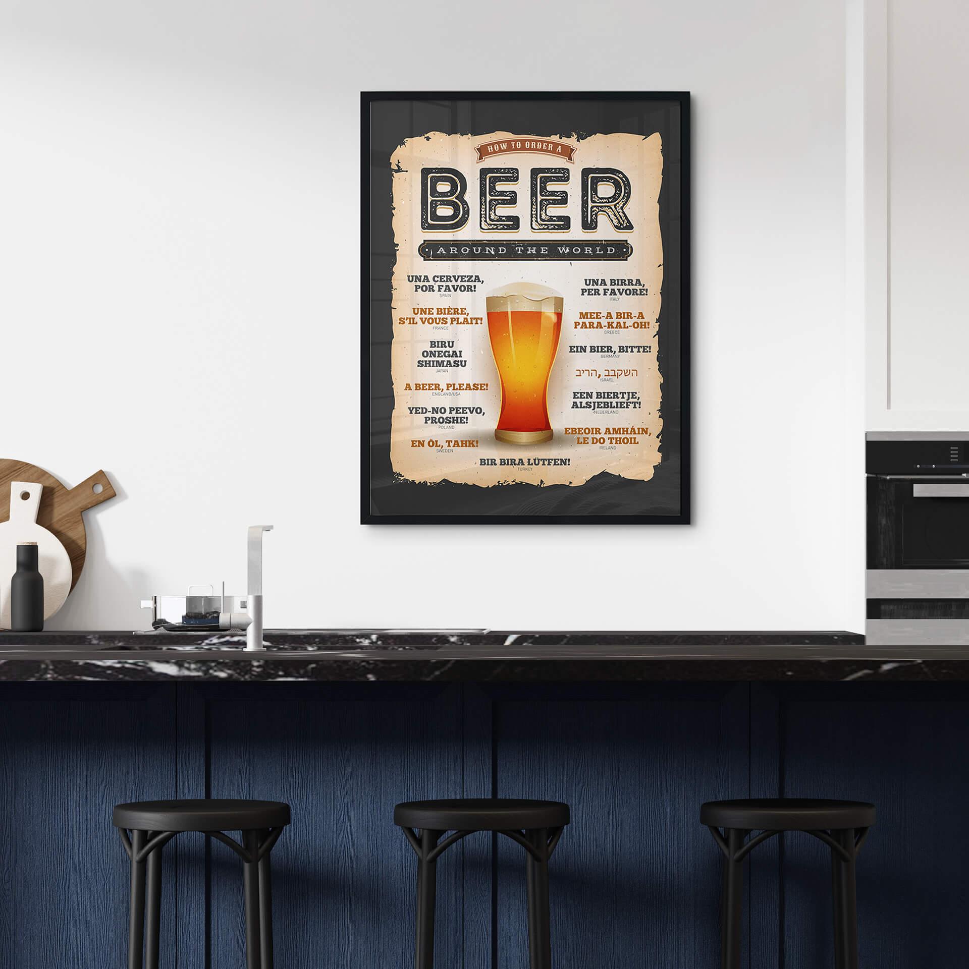 Poster How to order a Beer around the World