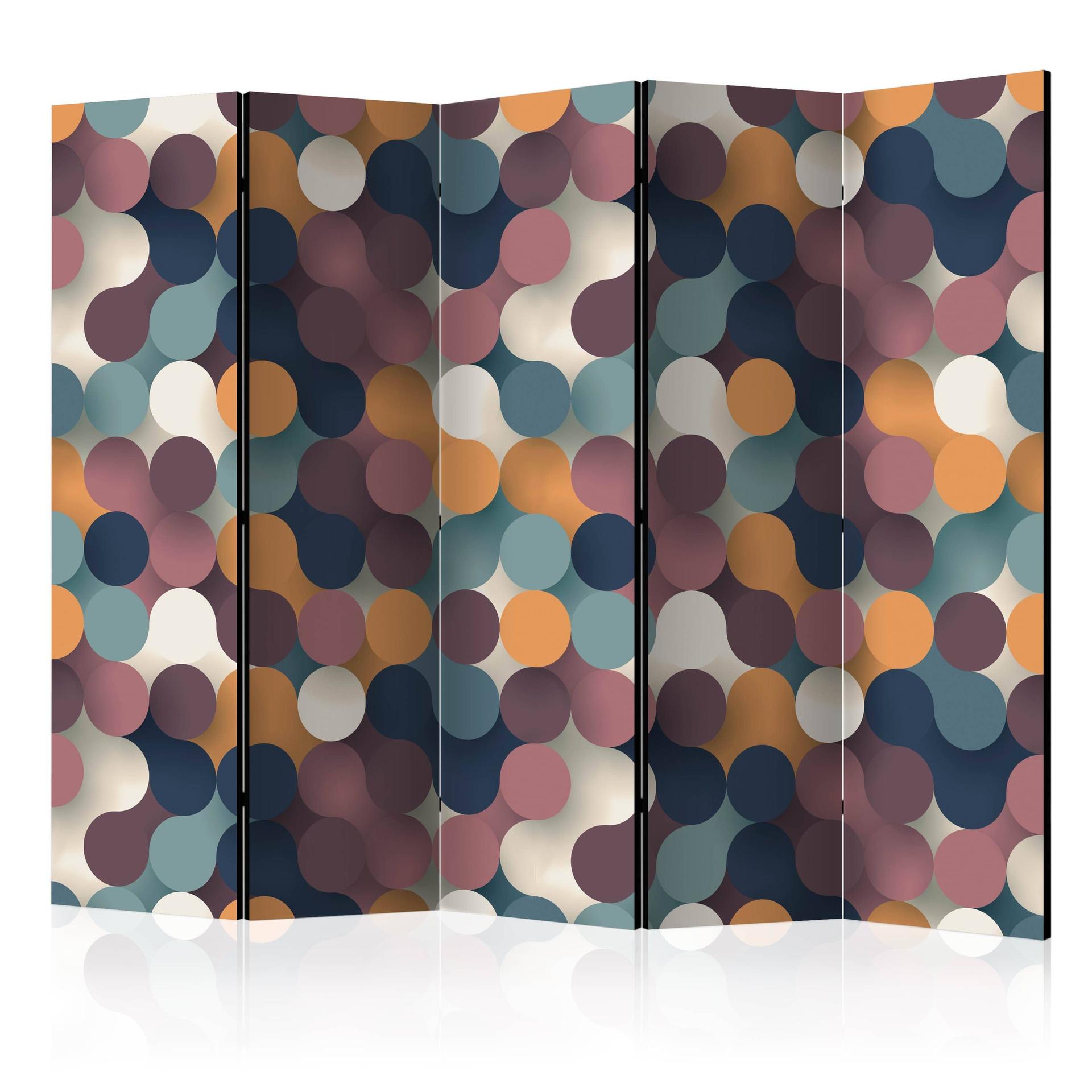 Divisorio per sala - Microcosmo colorato, 3 pezzi