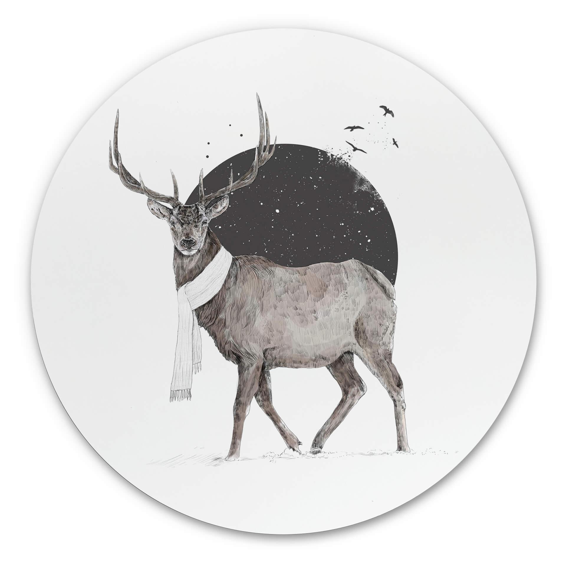 Wandcirkel Solti - Deer Winter