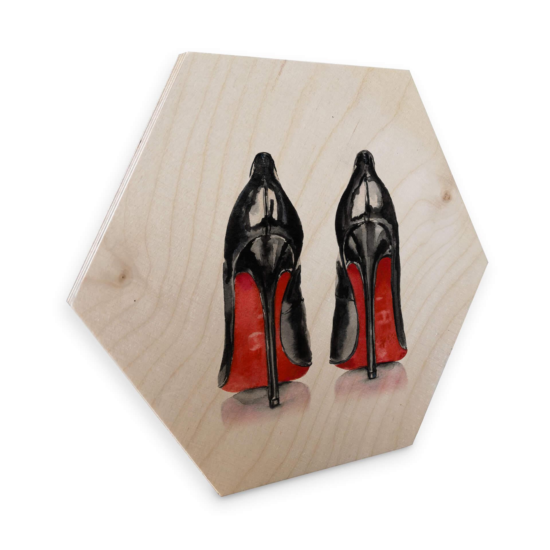 Hexagon Hout High Heels