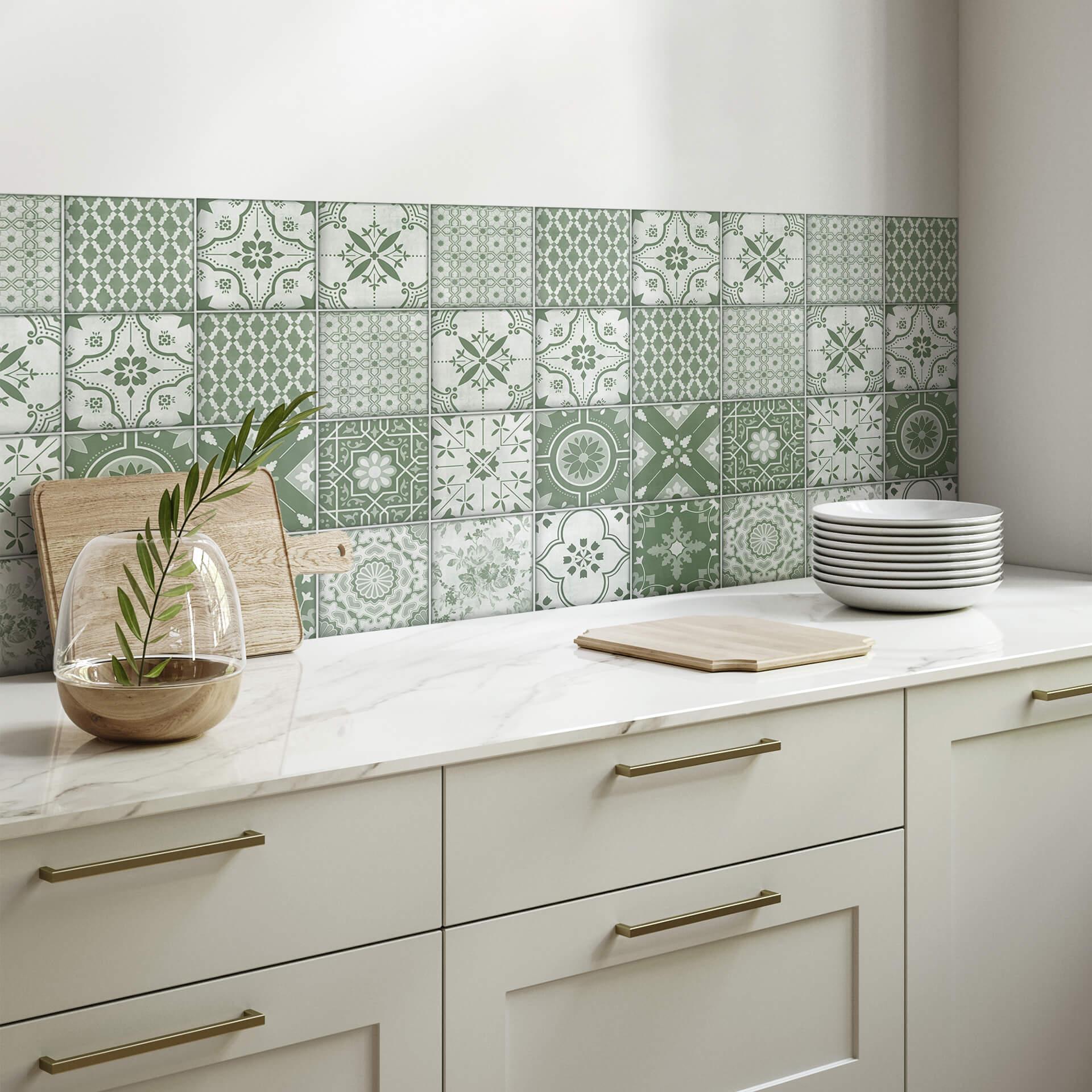 Fliesenaufkleber Ornamente-Set 02 - 12er Set