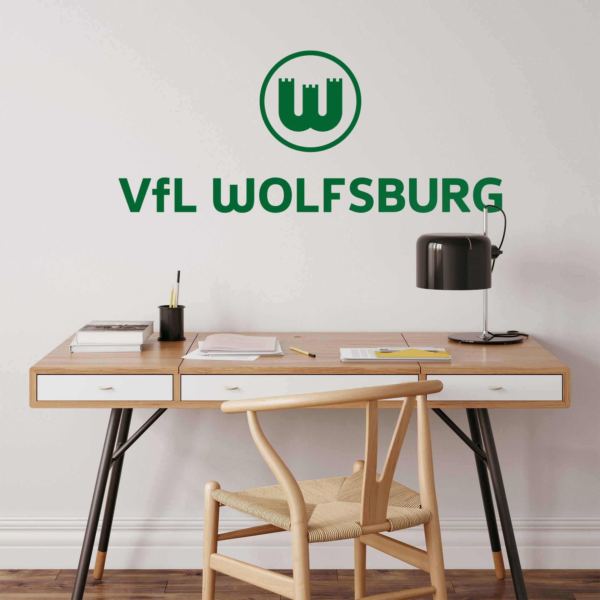 Wandtattoo VfL Wolfsburg Logo Schriftzug
