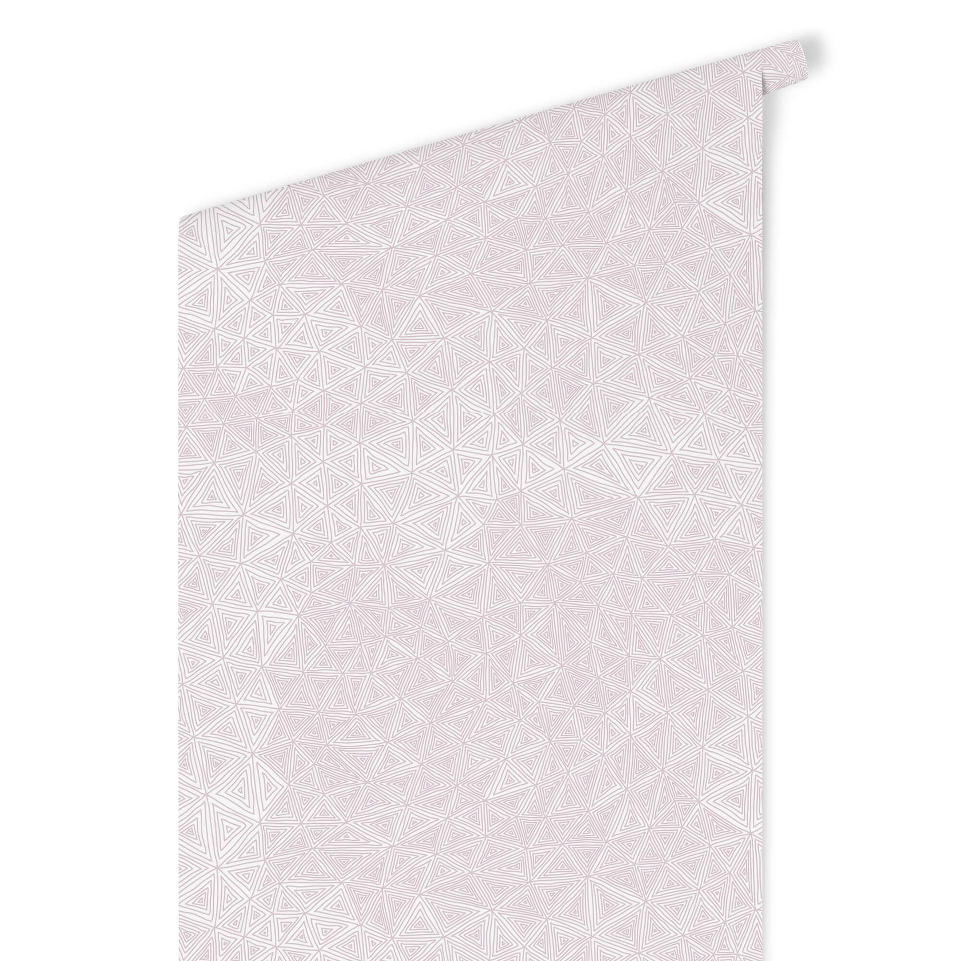Patroonbehang – Abstracte Driehoeken – roze